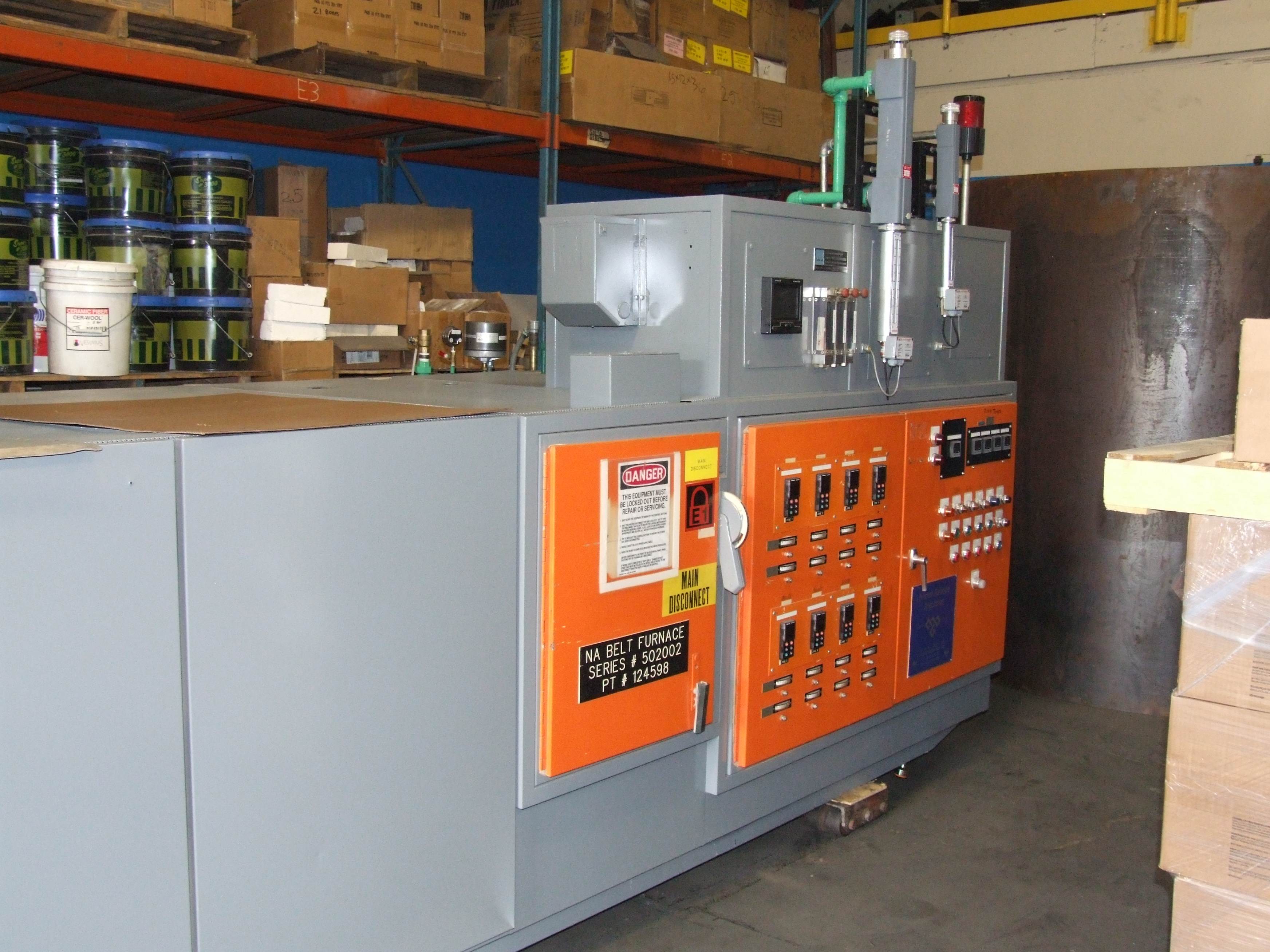 WATKINS-JOHNSON MODEL #CA24-250, CONTINUOUS MESH BELT ANNEALING FURNACE, 2,000°F MAX TEMP, COMPLETE REBUILD TO FACTORY NEW CONDITION 