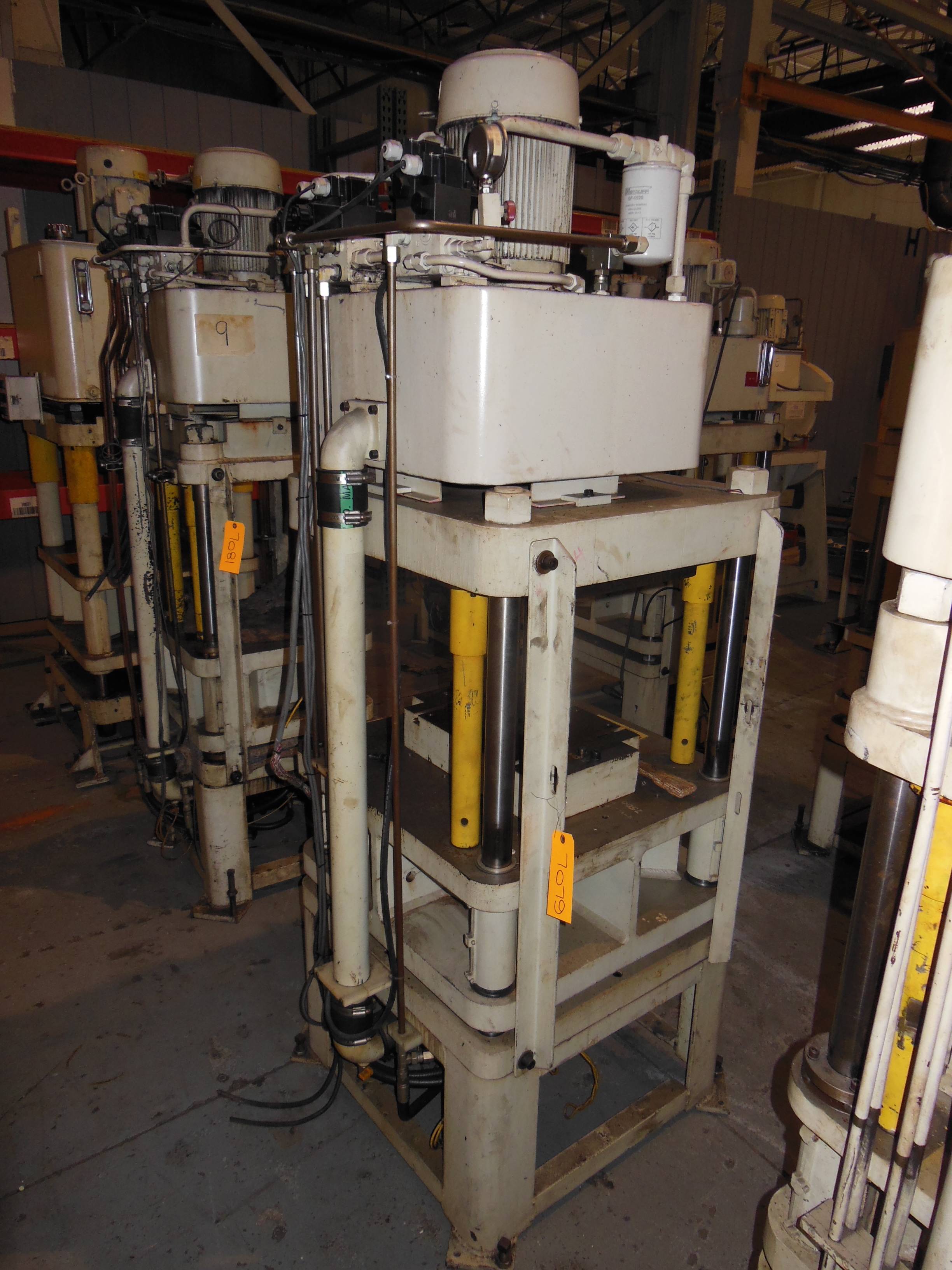 40 TON FISHER DYNAMIC UP ACTING 4 POST PRESS, 14
