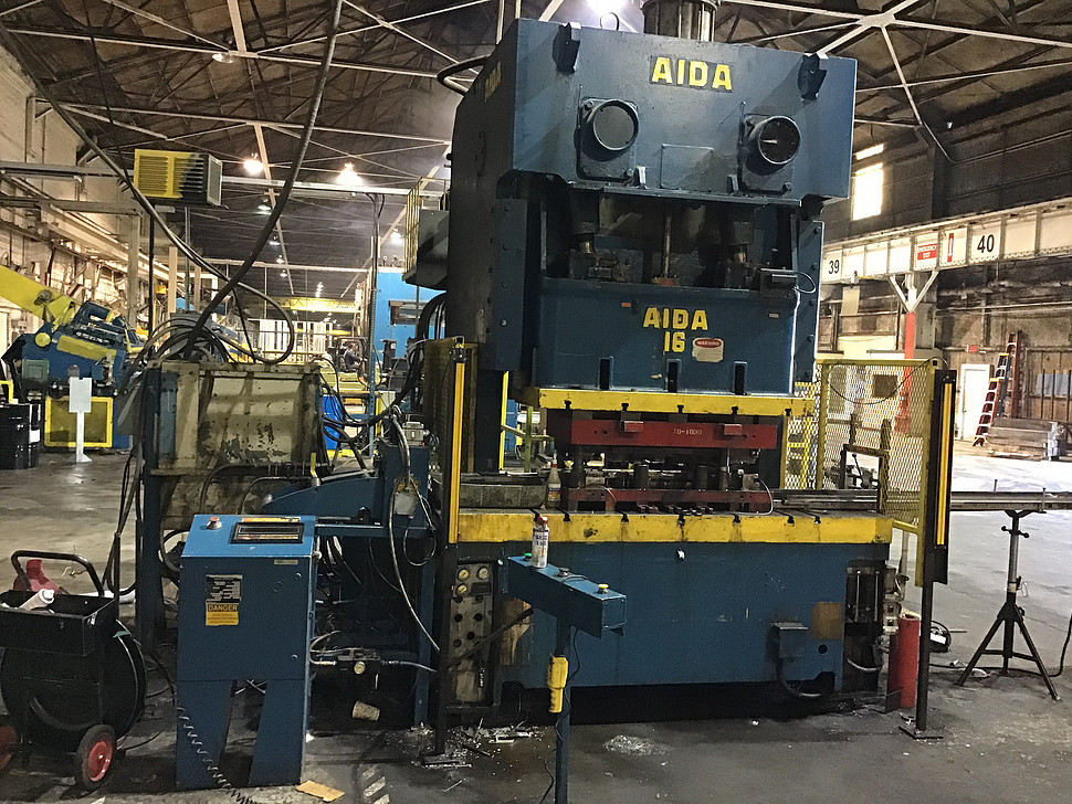 176 TON AIDA GAP FRAME 2 POINT PRESS, MODEL C2-16(2), 7.8