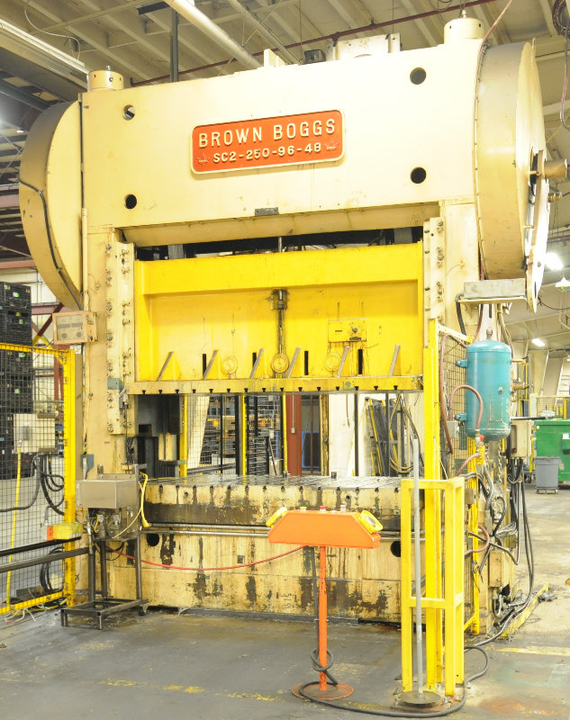 250 TON BROWN BOGGS STRAIGHT SIDE PRESS, MODEL SC2-250-96-48, 8