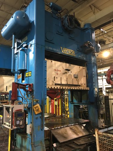 800 Ton Verson S2-800-108-60t Straight Side Mechanical Metal Stamping Press