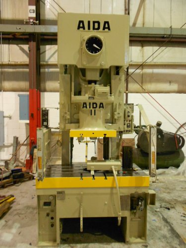 121 Ton Aida C-11(2), Metal Stamping Gap Frame Press For Sale, Can be seen under power!