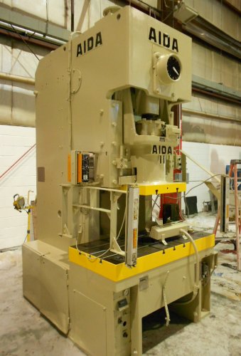 121 Ton Aida C-11(2), Metal Stamping Gap Frame Press For Sale, Can be seen under power!