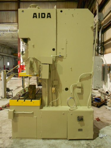 121 Ton Aida C-11(2), Metal Stamping Gap Frame Press For Sale, Can be seen under power!