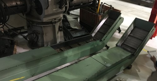 18" W. x 15' L., Mayfran, Steel Belt Conveyor.