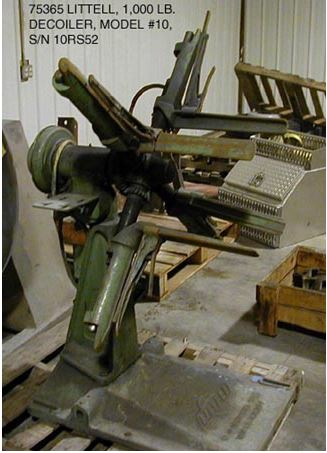 1 - PREOWNED LITTELL 1,000 LB. DECOILER, MODEL #: #10, <br>S/N: 10RS52