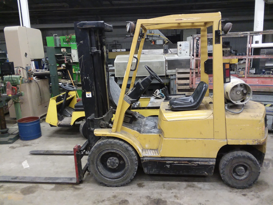 (1) PREOWNED HYSTER LP FORKLIFT WITH SIDE SHIFT HYDRO, MODEL H-50XM, VIN: H177B40784A, LIFTING CAPACITY 5150 LBS