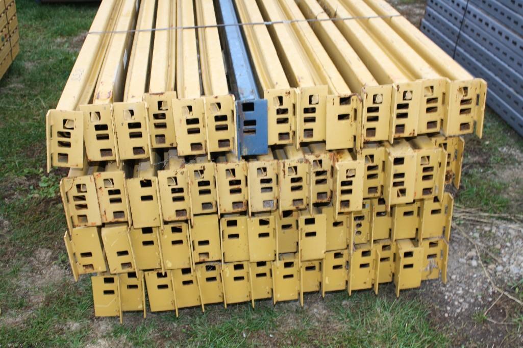 (56) PREOWNED PALLET RACKING SLOT STYLE (CROSS MEMBERS)