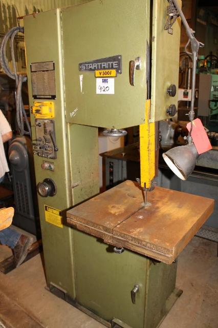 (1) PREOWNED STARTRITE VERTICAL BAND SAW, MODEL #: V500F, S/N: 113997