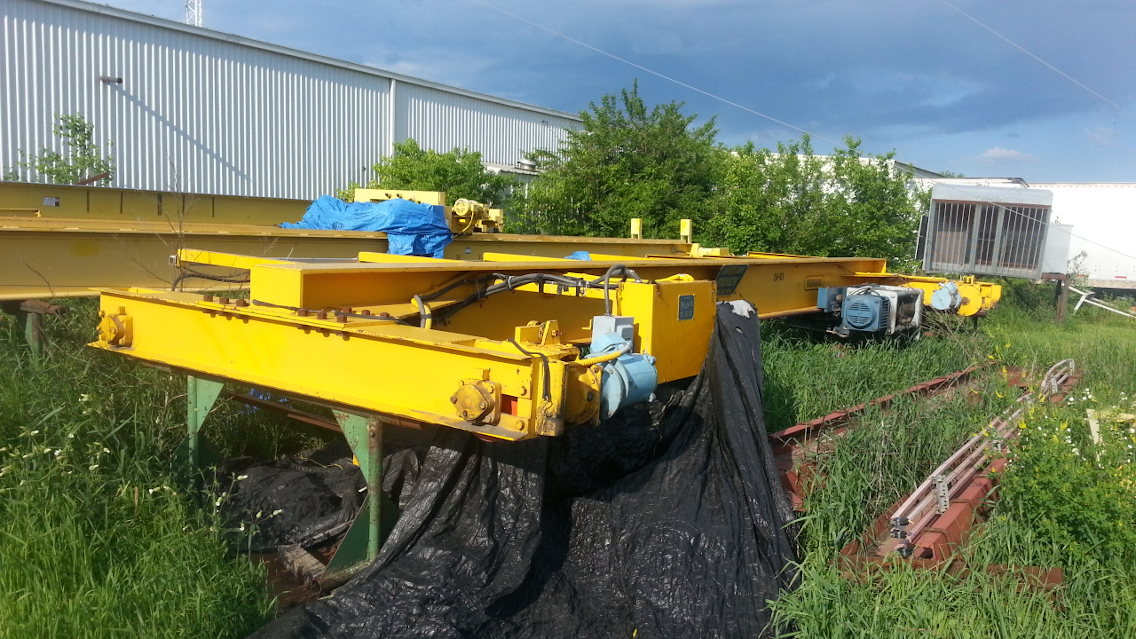(1) PRE-OWNED 10 TON MUNCK TOP RUNNING, SINGLE GIRDER, OVERHEAD CRANE, MODEL #: 1078