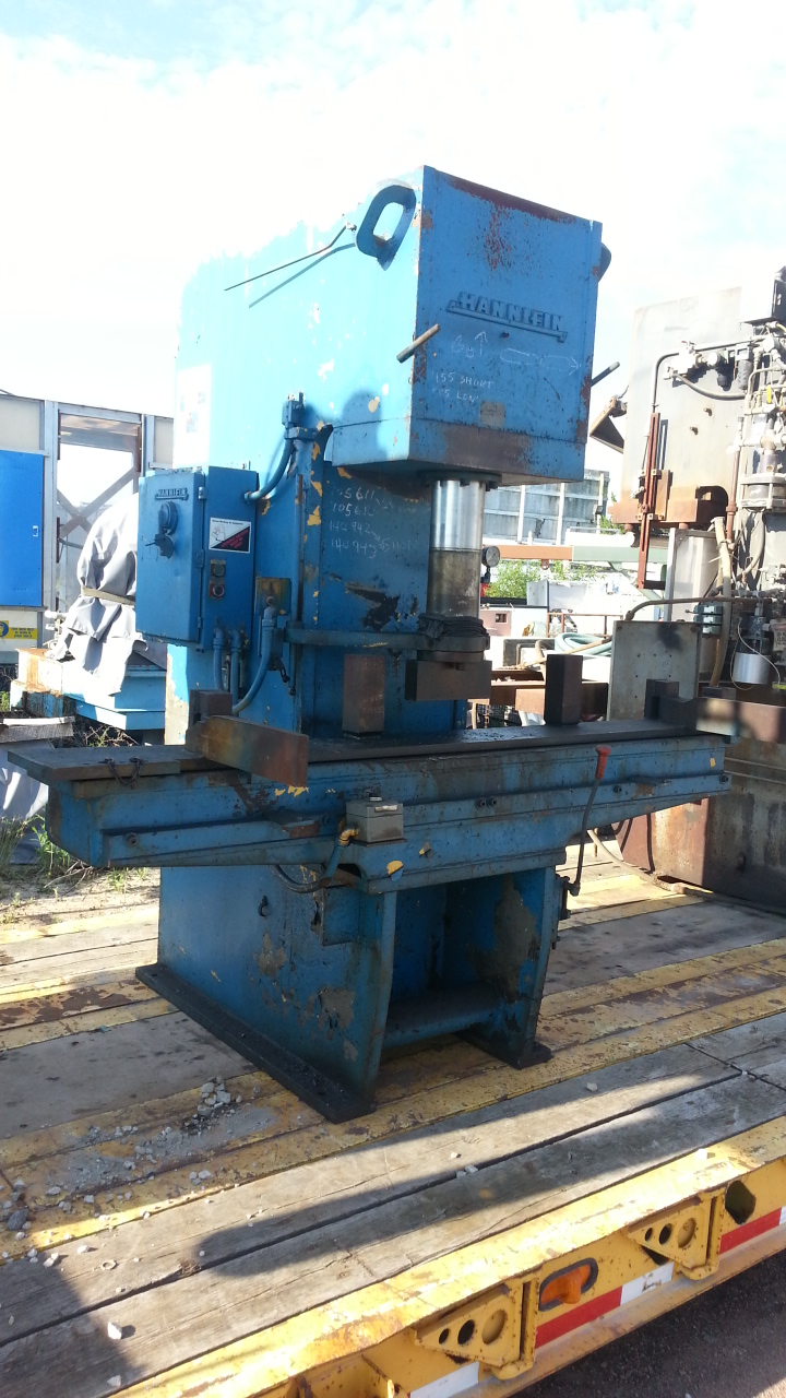 1 - PREOWNED HANNIFIN HYDRAULIC PRESS, <br>MODEL #: S-50-84-12-4-2-SP, S/N: T-3844, YEAR: 1965