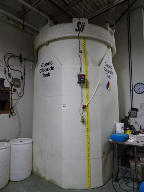 1 - PREOWNED SII HORIZONTAL LIQUID PLASTIC STORAGE TANK 3,500 GALLON CAPACITY