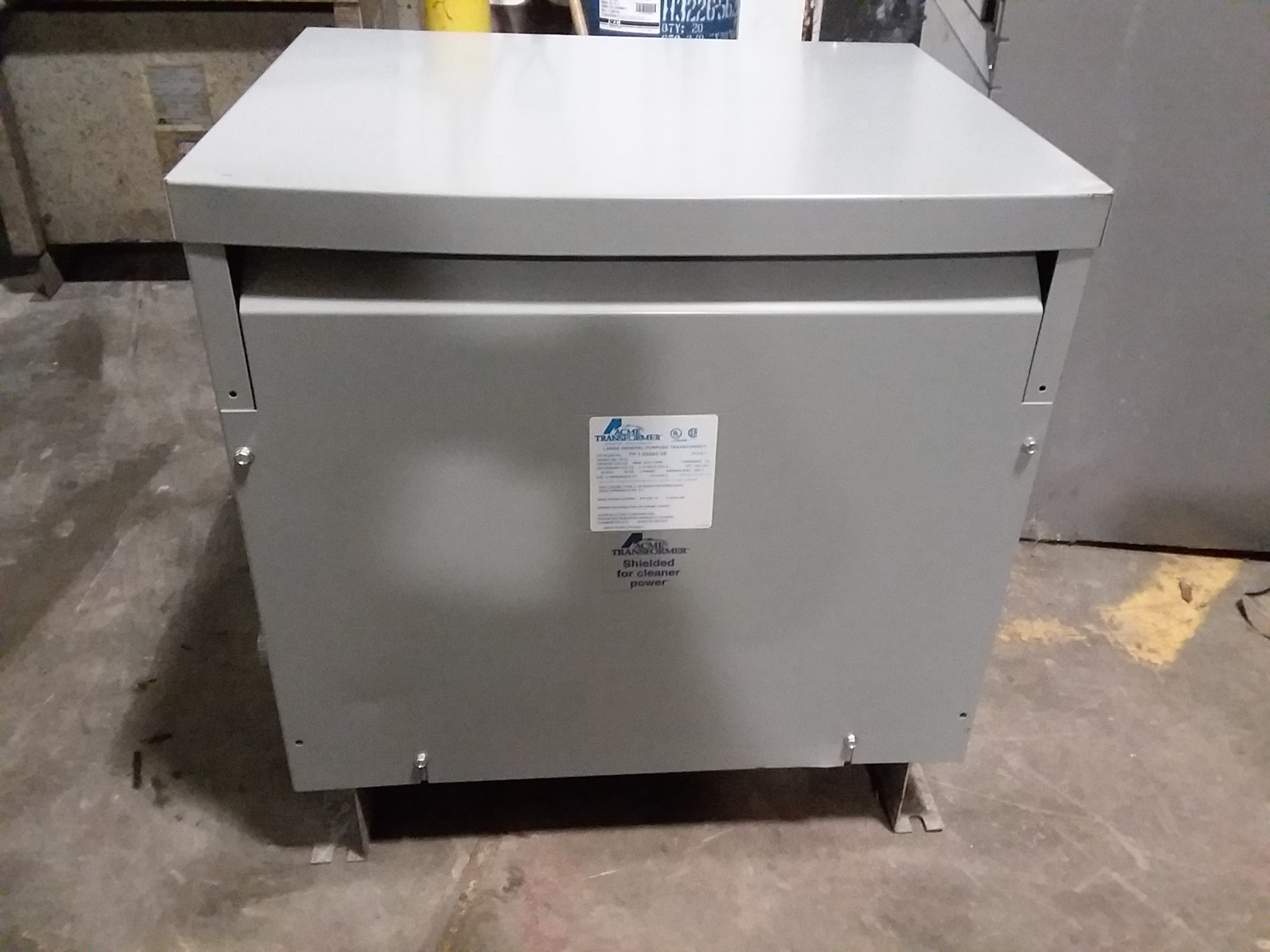 (1) PREOWNED ACME 3 PHASE TRANSFORMER, 45 KVA