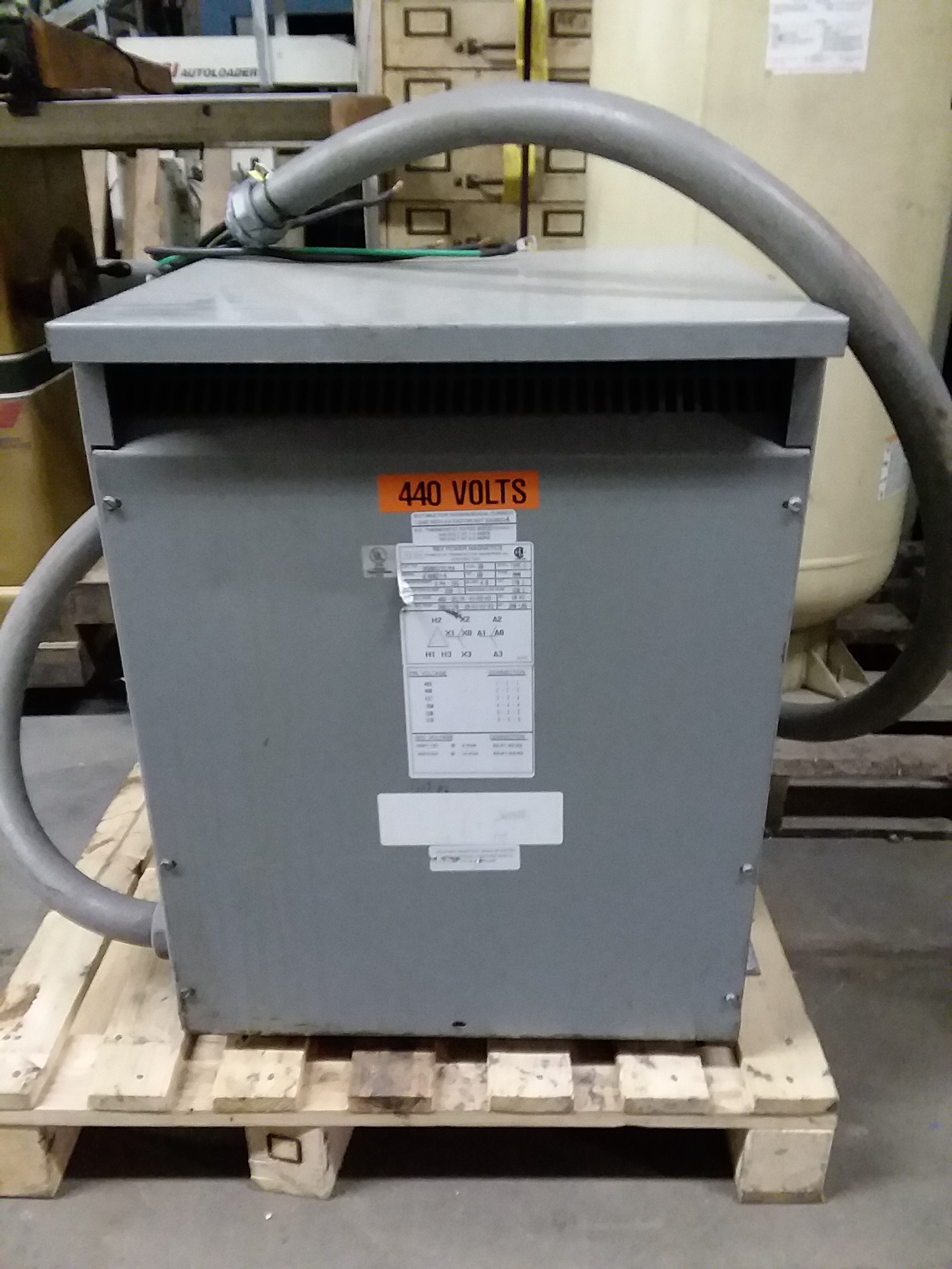 (1) PREOWNED REX 3 PHASE TRANSFORMER, 20 KVA