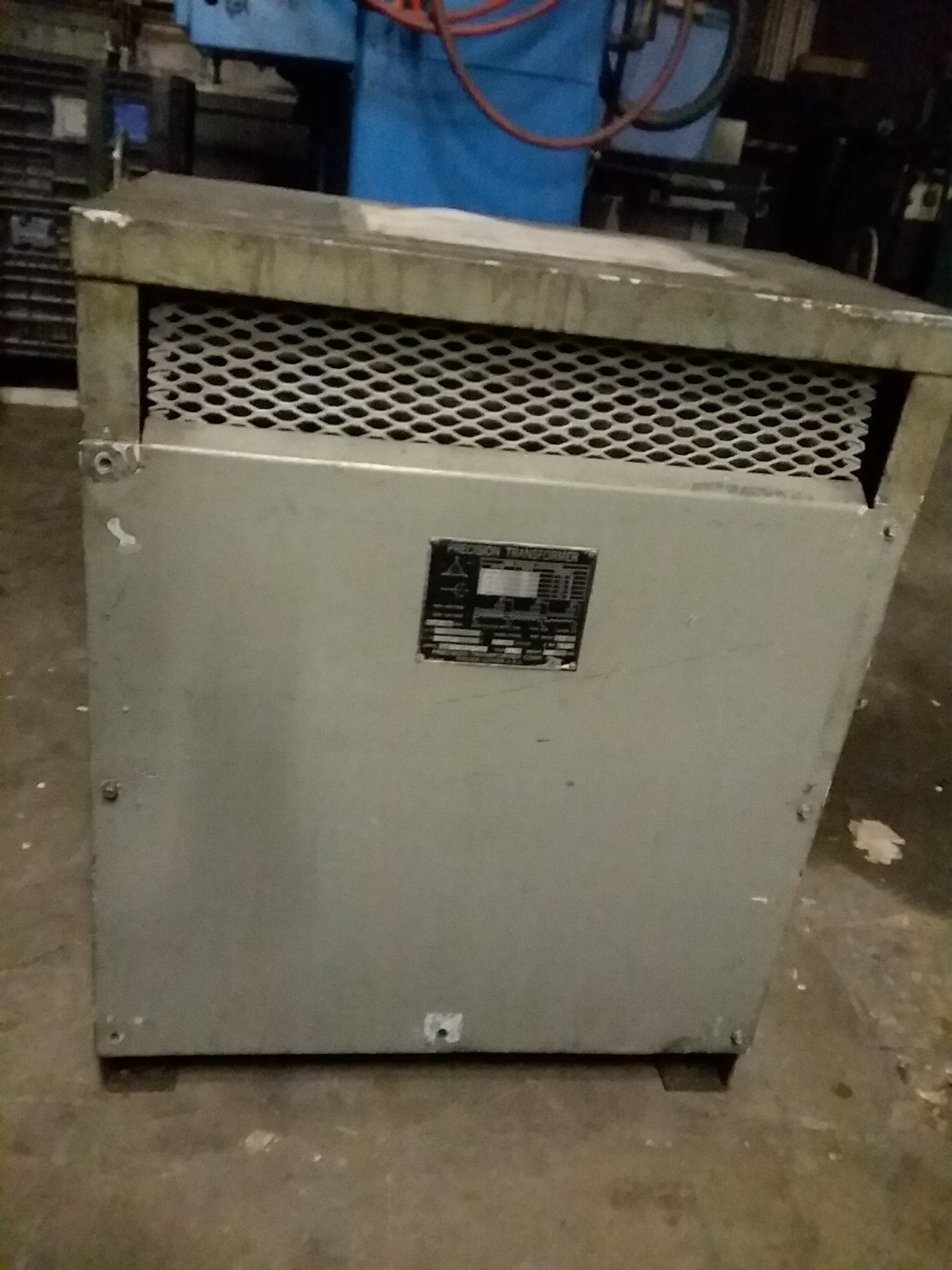 (1) PREOWNED PRECISION 3 PHASE TRANSFORMER, 37.5 KVA