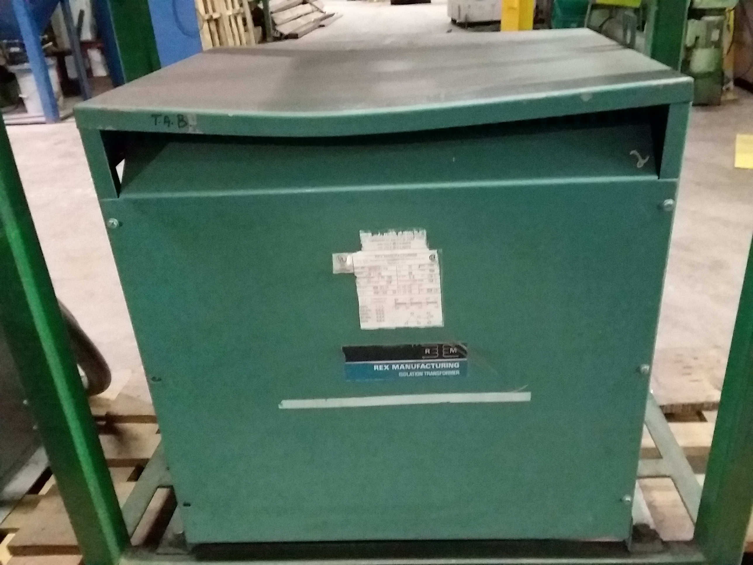 (1) PREOWNED REX 3 PHASE ISOLATION TRANSFORMER, 75 KVA