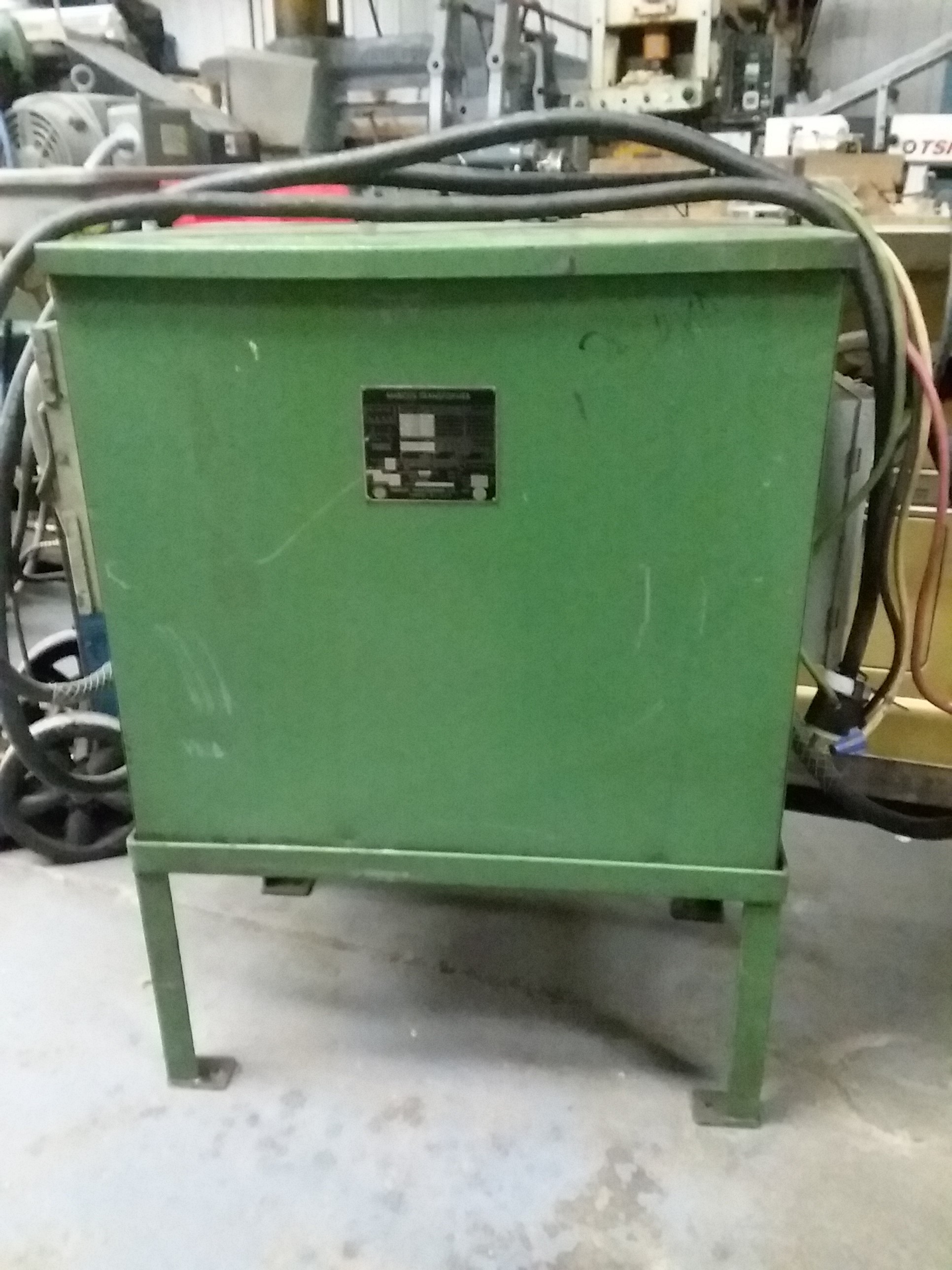 (1) PREOWNED MARCUS ELECTRIC 3 PHASE TRANSFORMER, 25 KVA