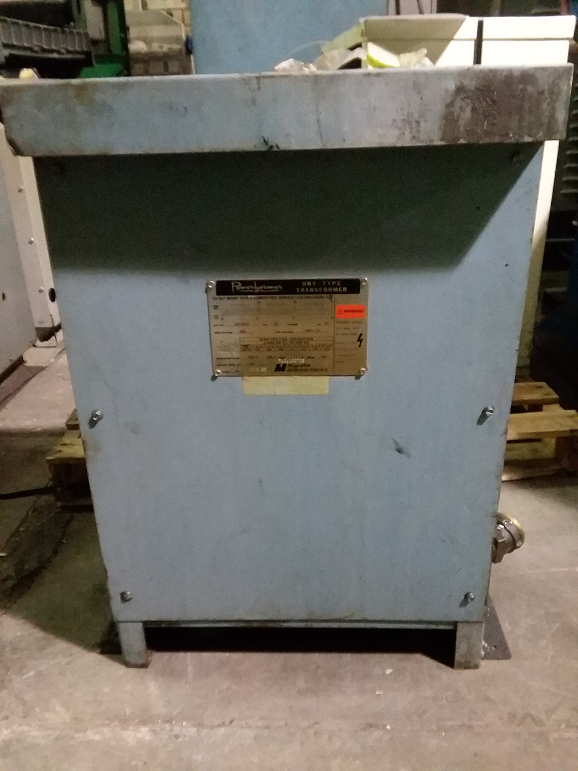 (1) PREOWNED MAGNATEK JEFFERSON ELECTRIC 3 PHASE TRANSFORMER, 45 KVA