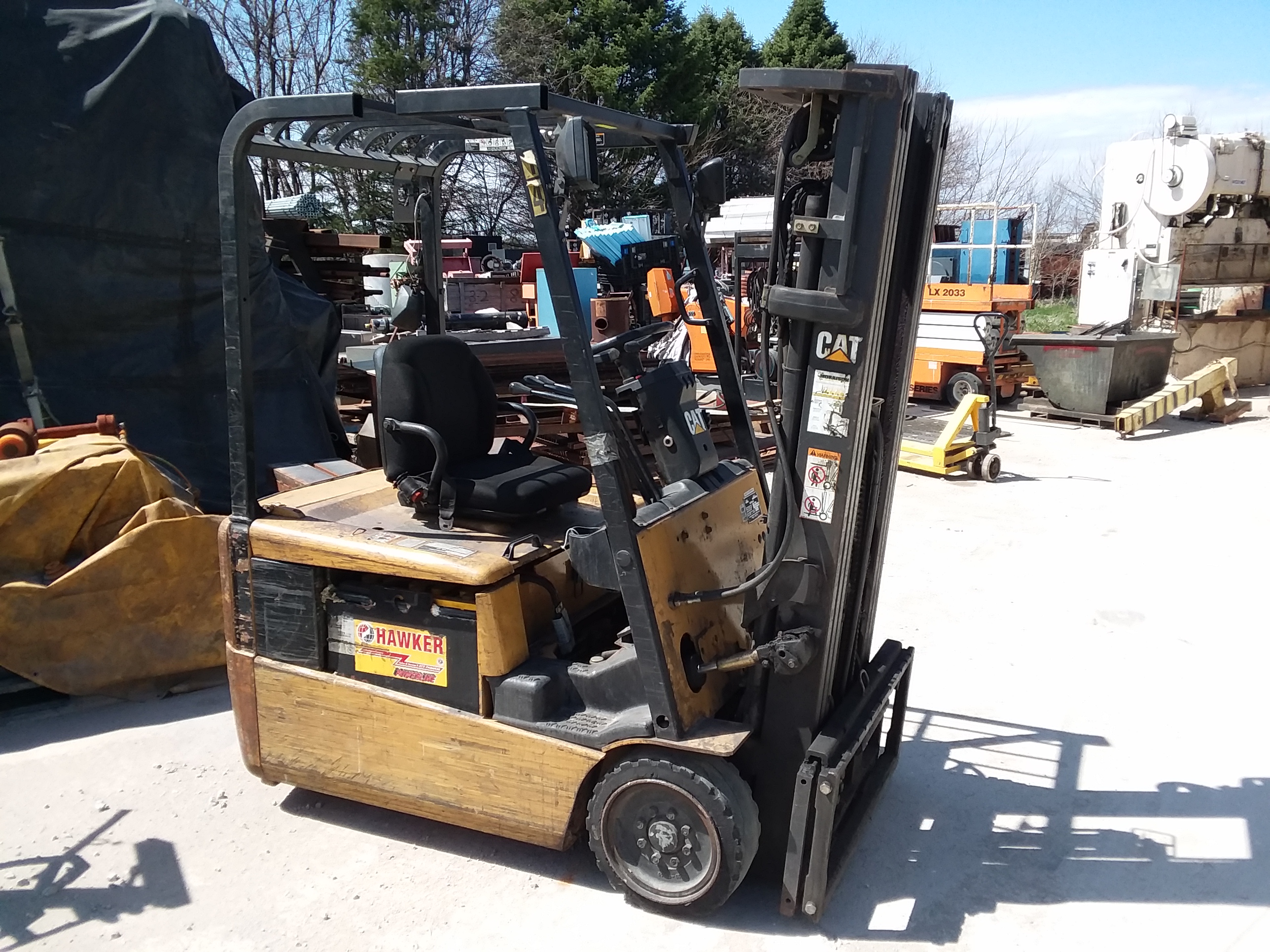 (1) PREOWNED CATERPILLAR ELECTRIC FORKLIFT, MODEL EP16KT<br>S/N ETB4B01445