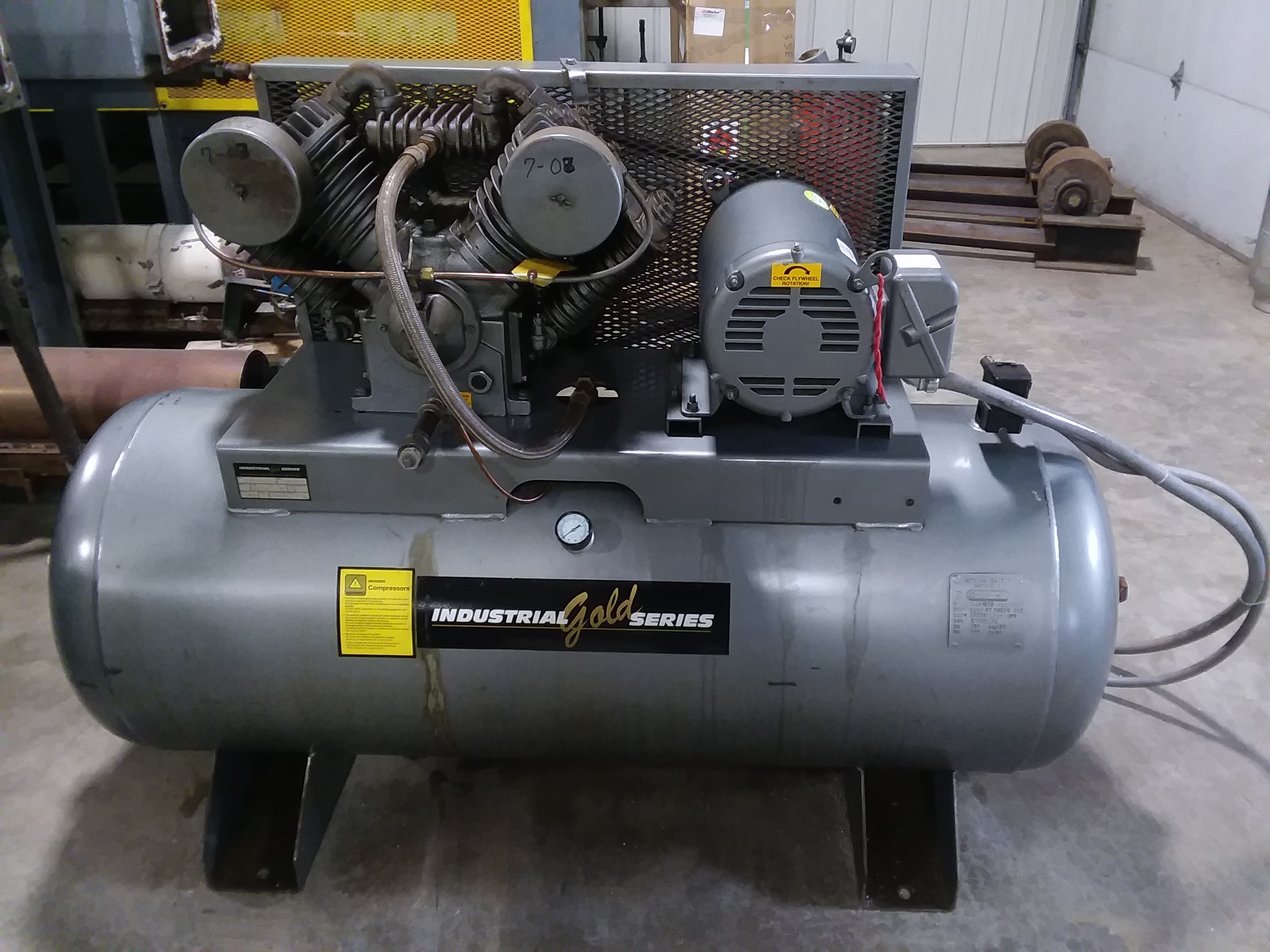 (1) PREOWNED INDUSTRIAL GOLD SERIES AIR COMPRESSOR, MODEL #: CI1523 120, S/N: 1199-2178