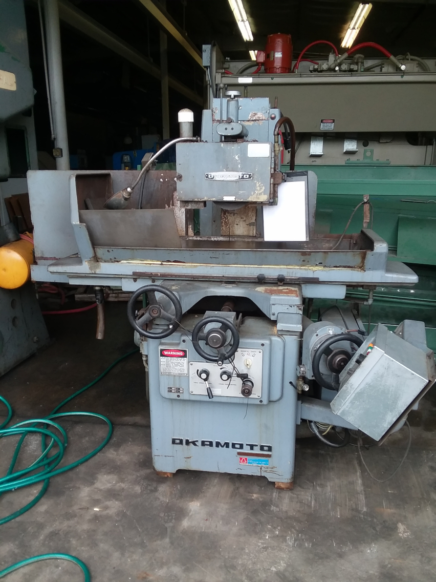 1 - PREOWNED OKAMOTO SURFACE GRINDER, MODEL #: ACCUGAR-124N, S/N 6792, YEAR: 1982