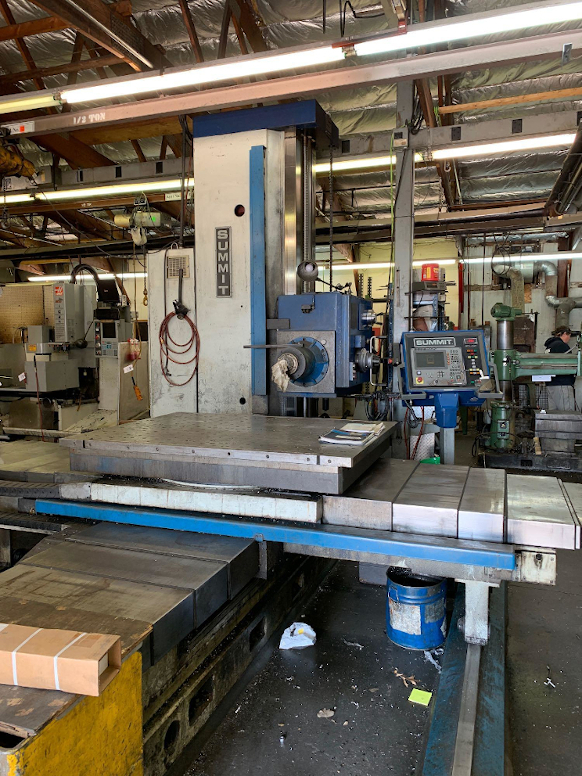 1 - PREOWNED SUMMIT HORIZONTAL BORING MILL, MODEL #: HTM4W/TNC124, S/N: 51-LB-034S