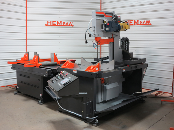 1 - NEW HEMSAW VERTICAL HYDRAULIC AUTOMATIC BANDSAW, MODEL #: VT100HLA-60-CTS