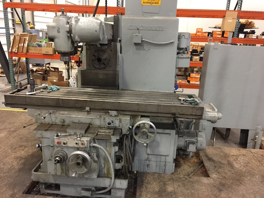 425-20 CIN. VERCIPOWER BED MILL, UNIVERSAL SWIVEL HEAD, 25 HP, 16 X 24 TRAVELS, DRO, 20 X 86 TABLE