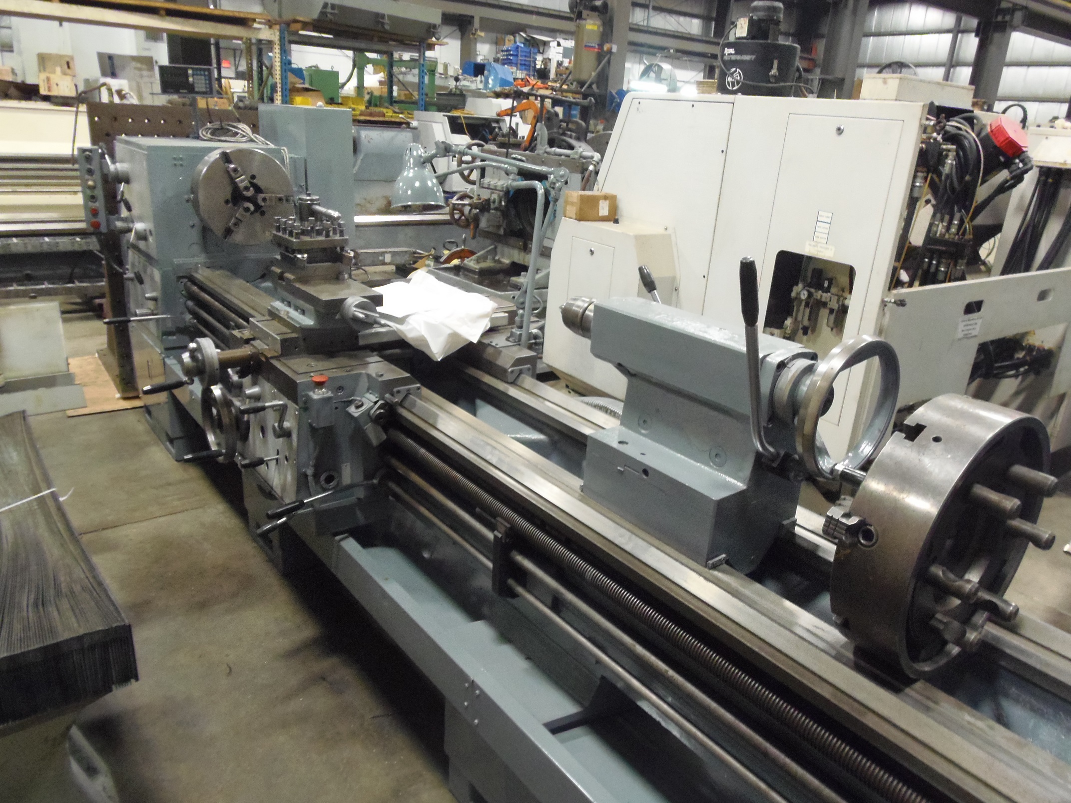 25" x 118" TOOLMEX 630A, 5.75" HOLE, INCH/METRIC, RAPIDS, 4 POSITION TOOLPOST, SONY D.R.O.