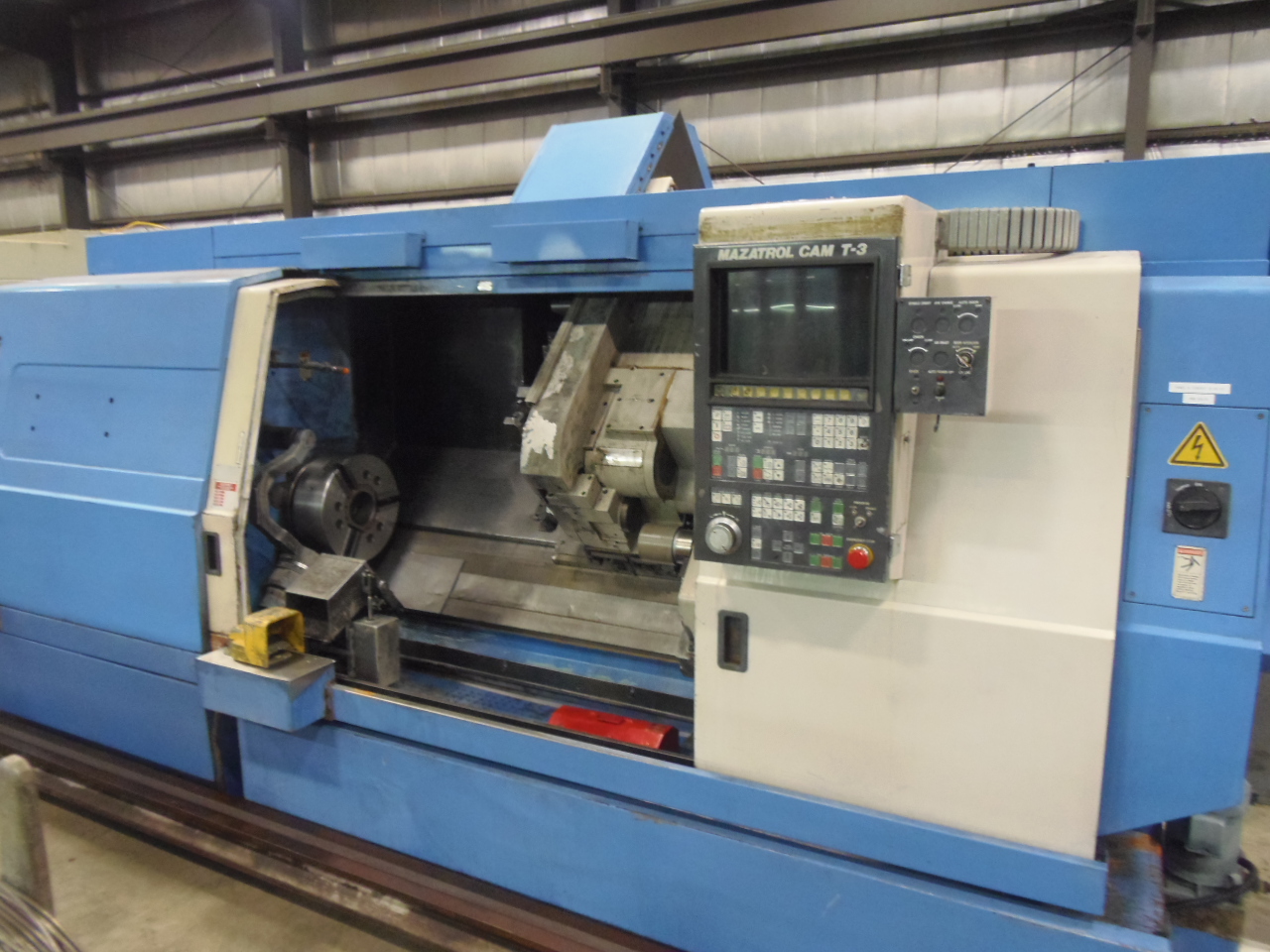 MAZAK ST-35 CNC LATHE, LIVE TOOLING, 59" CENTERS (1500 MM) , 15" KITAGAWA CHUCK, PARTS CATCHER, 1988