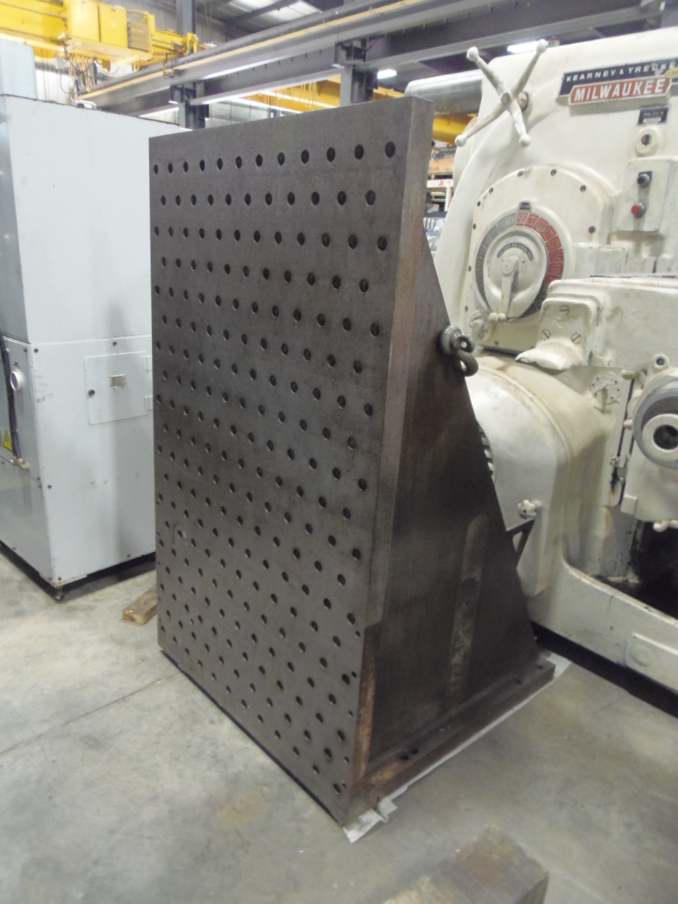 36" X 60" DRILLED/TAPPED ANGLE PLATE, 2" THICK PLATE