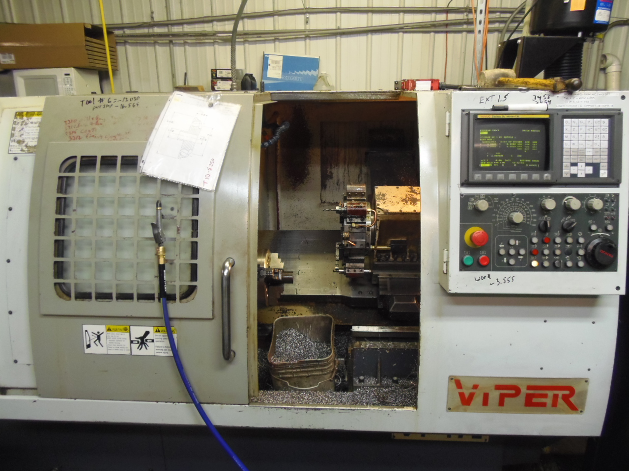 MIGHTY VT17L CNC LATHE, 8" CHUCK, 20" SWING, 18.5 CENTER DIST, FANUC Oi-TB MATE CONTROL, NEW 2004 