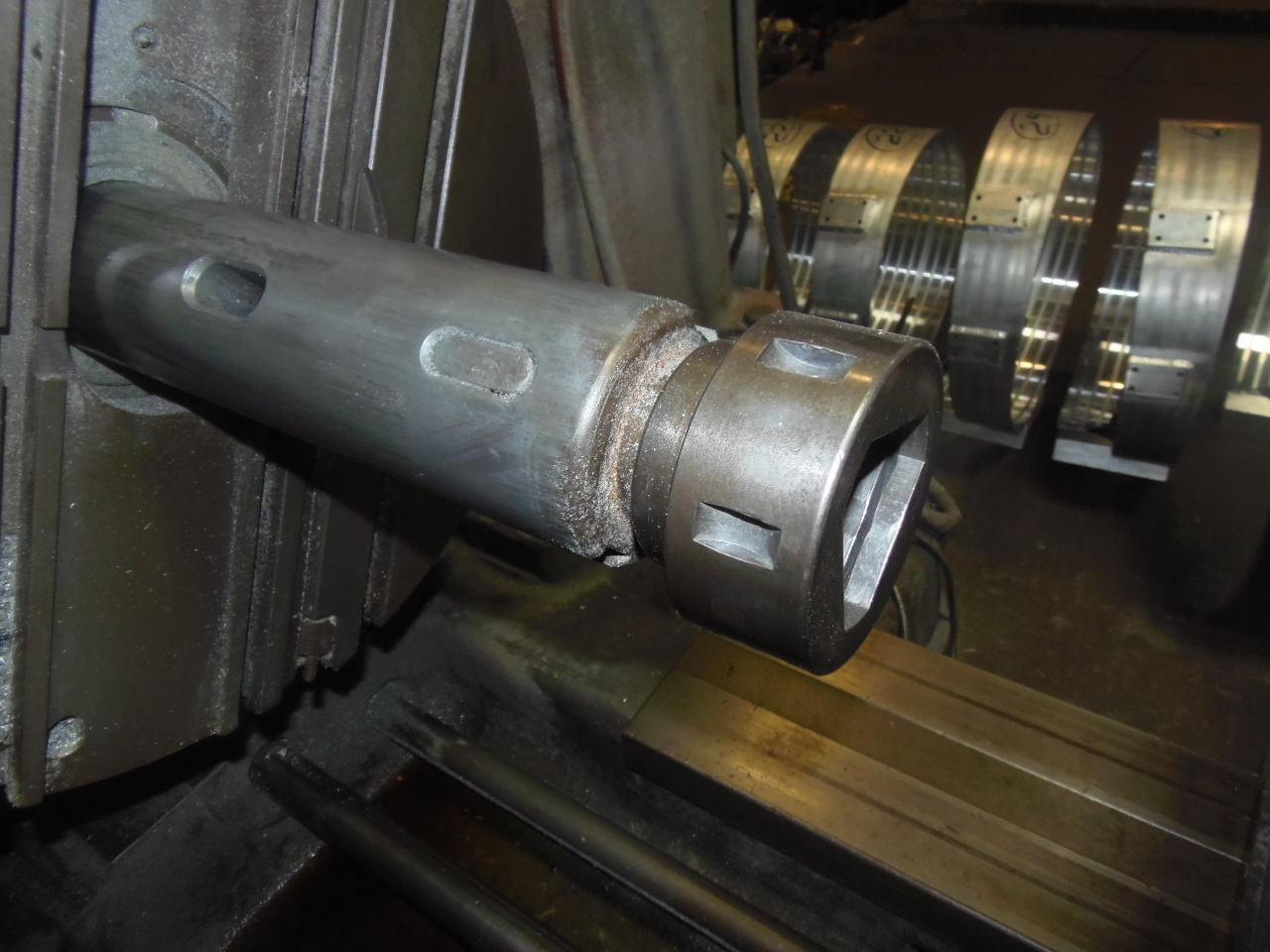 3.93" TOS HORIZONTAL TABLE TYPE BORING MILL, MODEL H100A, 49" x 49" TABLE, 6-900 RPM, 1965