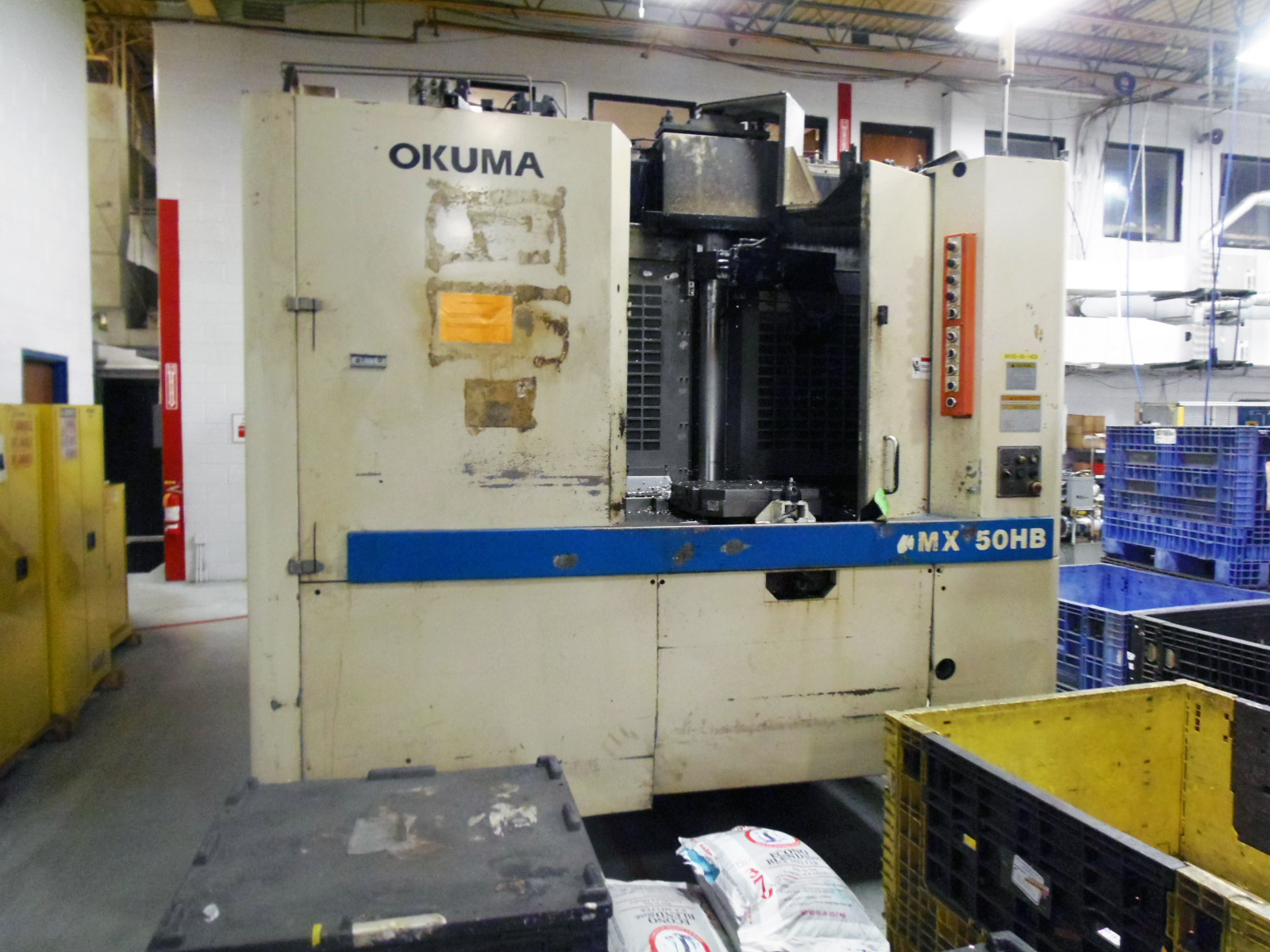 OKUMA MX50HB, DUAL PALLETS, OSP7000M CONTROL, ONE DEGREE, 5,000 RPM, THRU SPINDLE COOLANT, 1998
