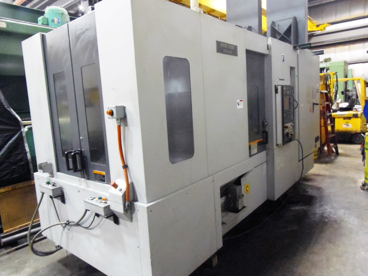 NH-5000/40 MORI SEIKI, HORIZONTAL MACHINING CENTER, MODEL NH5000, 2003, THRU SPINDLE COOLANT, 1 DEGREE, MSC501 WITH MAPPS, 60 ATC, 40 TAPER, 2 PALLET, 14,000