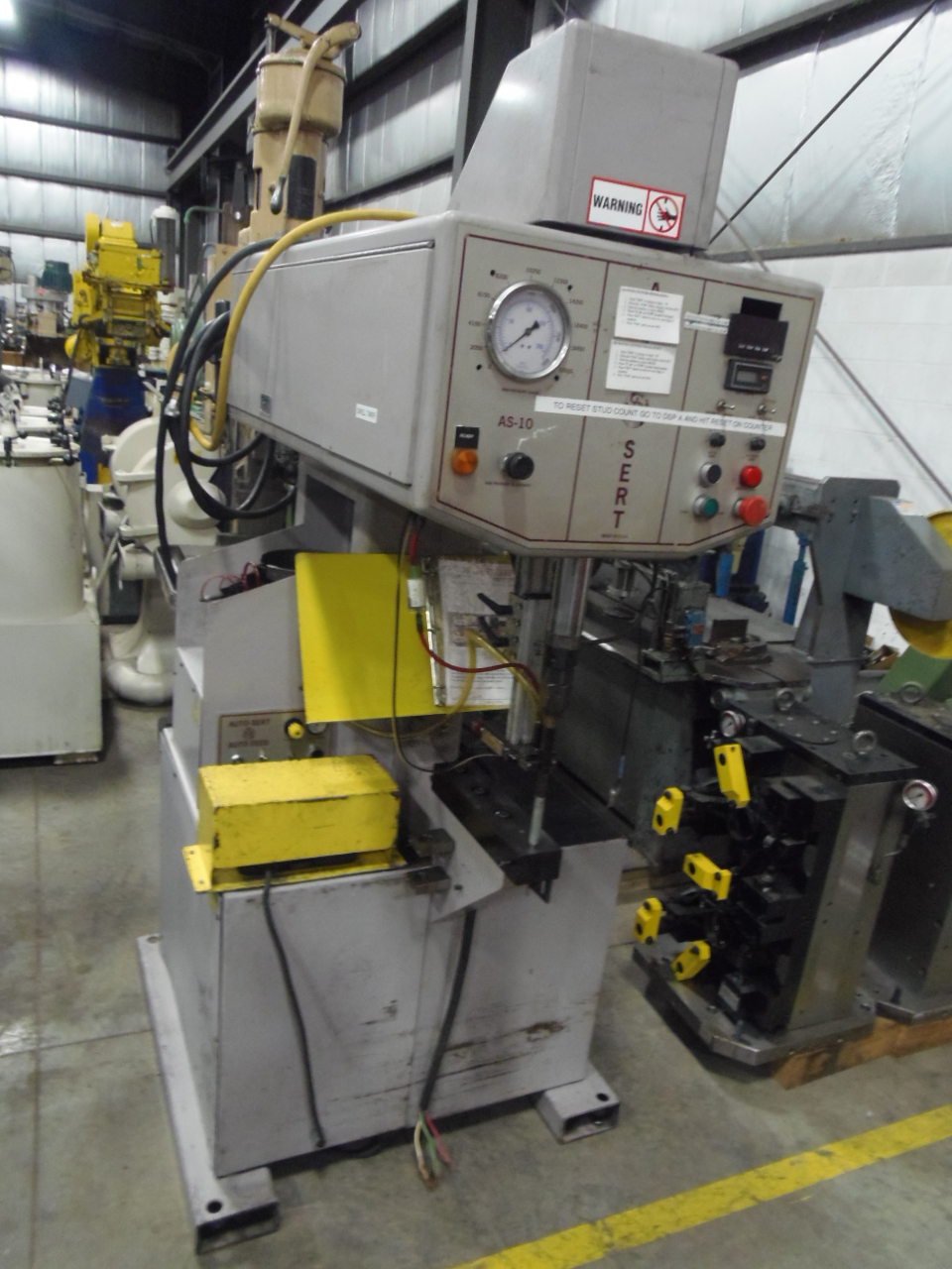 AUTOSERT AS-7.5-20 INSERTION PRESS, 20" THROAT, AUTO FEED SYSTEM, 3,000 P.S.I, 