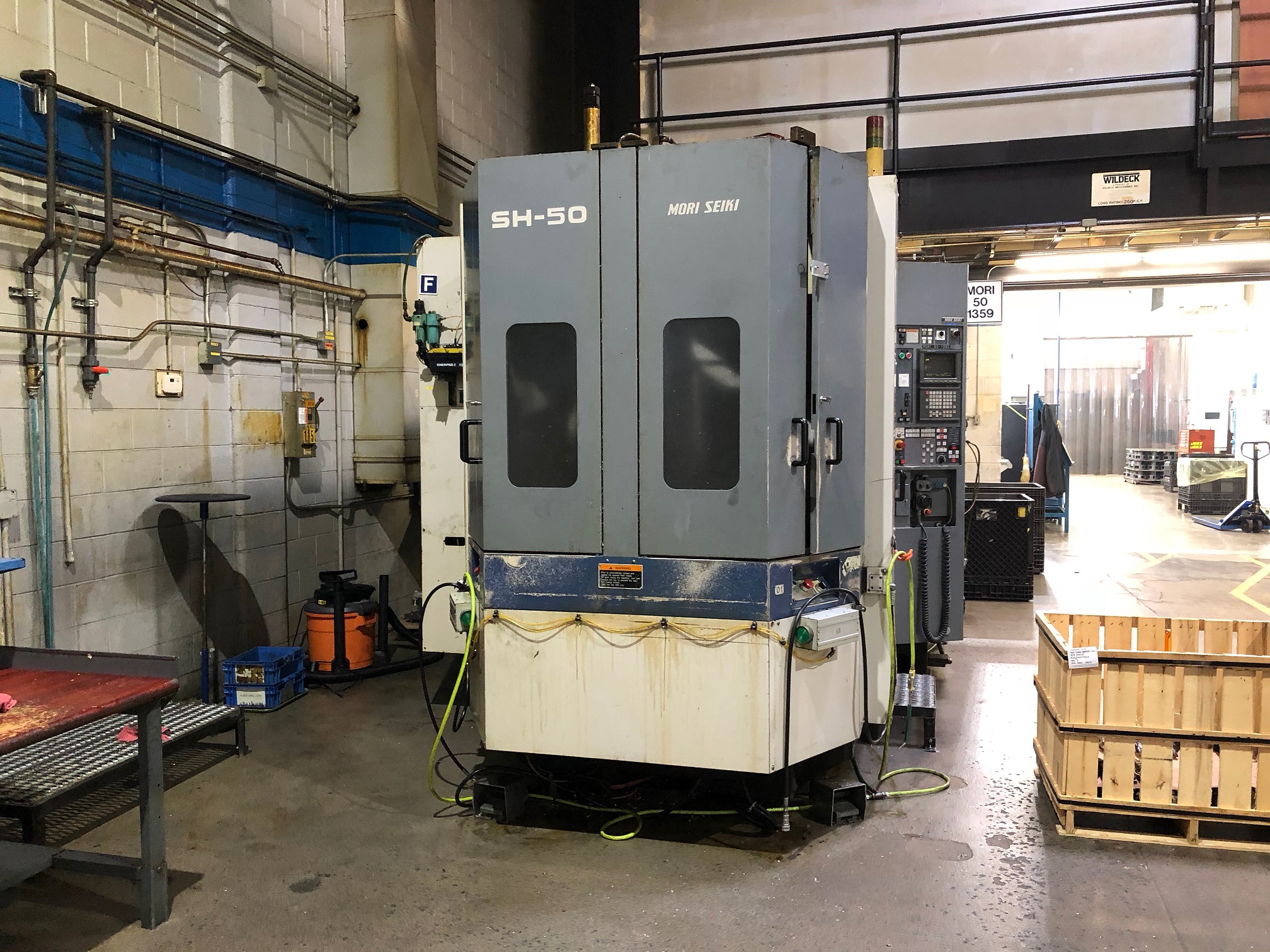 MORI SEIKI SH-50, 3 PALLET CHANGER, 60 TOOLS, 40 TAPER, MSC-516 CONTROL (FANUC 16M), 12,000 RPM, TSC, 1996