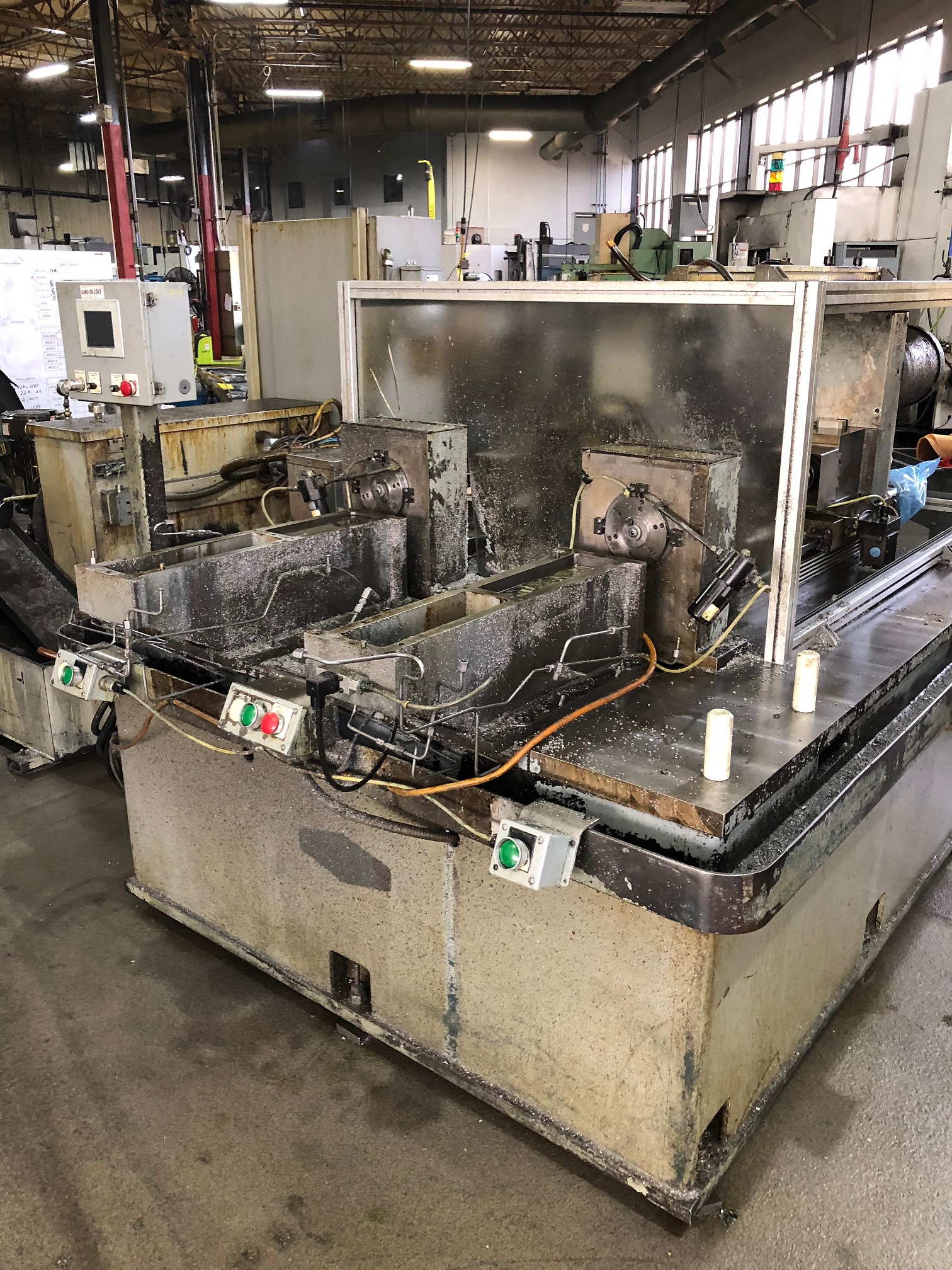 DADSON DS(2)10030, 1" X 30" CAP., 2 SPINDLE, AC SERVO MOTOR, HI PRESSURE COOLANT SYSTEM, TOUCH SCREEN CNC CONTROL, 2005