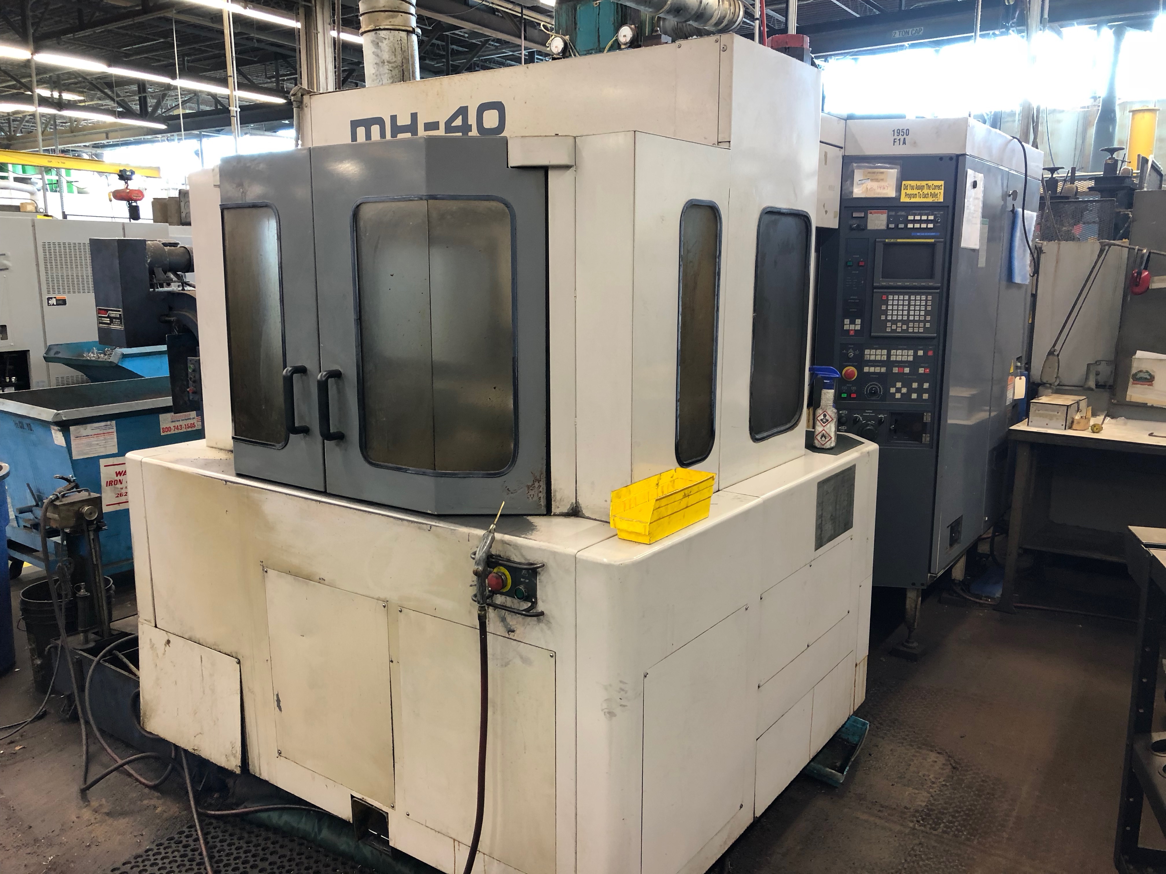 MORI SEIKI MH-40, FANUC 16 (MF-M6), DUAL PALLETS, 60 ATC, TSC, HELICAL, RENISHAW PROBE PACKAGE, 1994