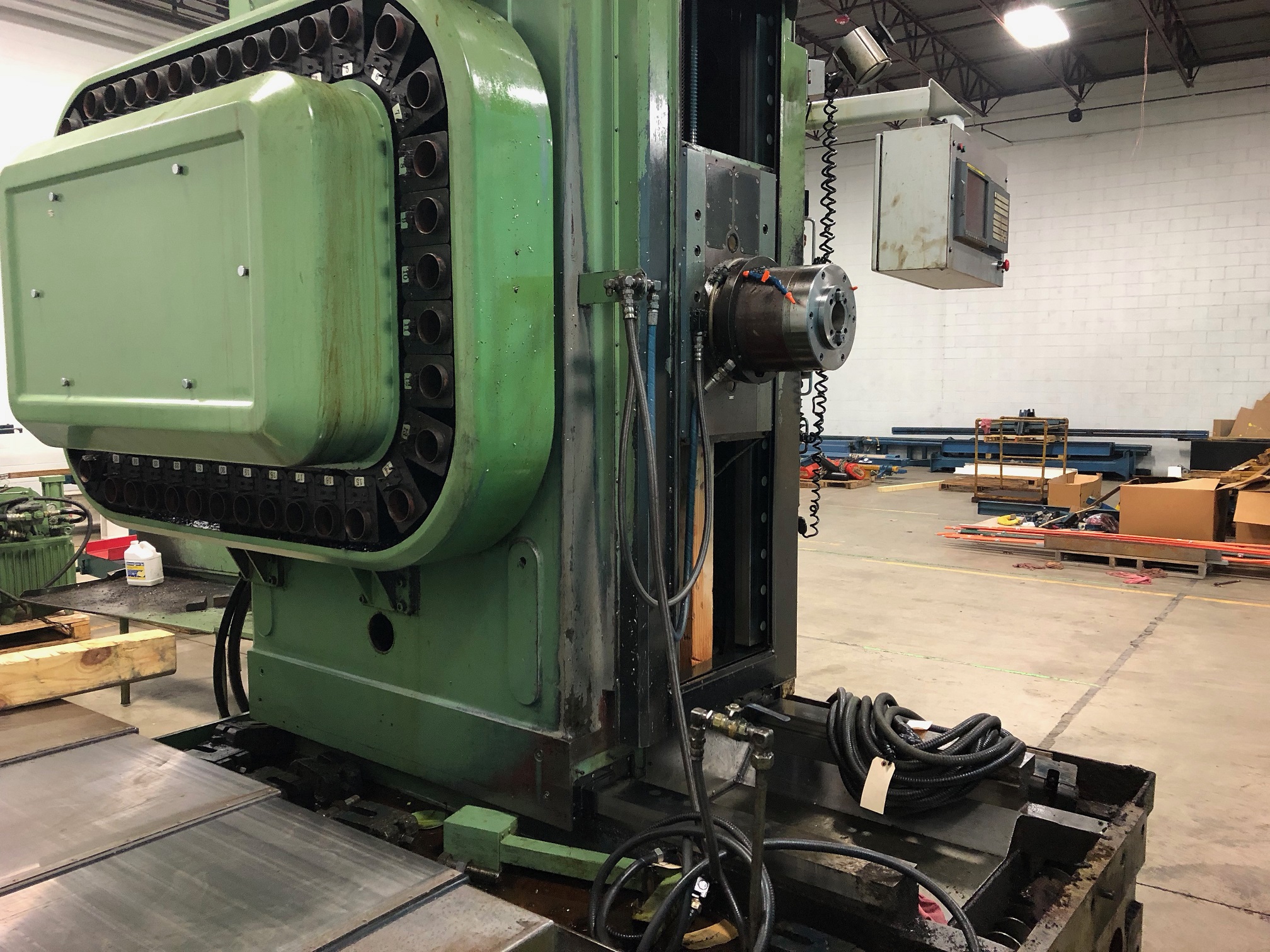 YASDA, 47" X 118" TABLE, FANUC 16M, MODEL YM90-120, 2400 RPM, 40 ATC, 50 TAPER