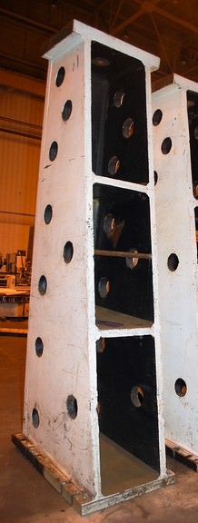 127" X 26" X 47" CAST IRON T-SLOTTED ANGLE PLATES