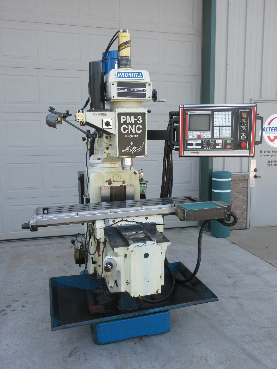 PROMILL 3 AXIS CNC MILL, FAGOR 8025 CONTROL, 4200 RPM, 10 X 50 TABLE,
