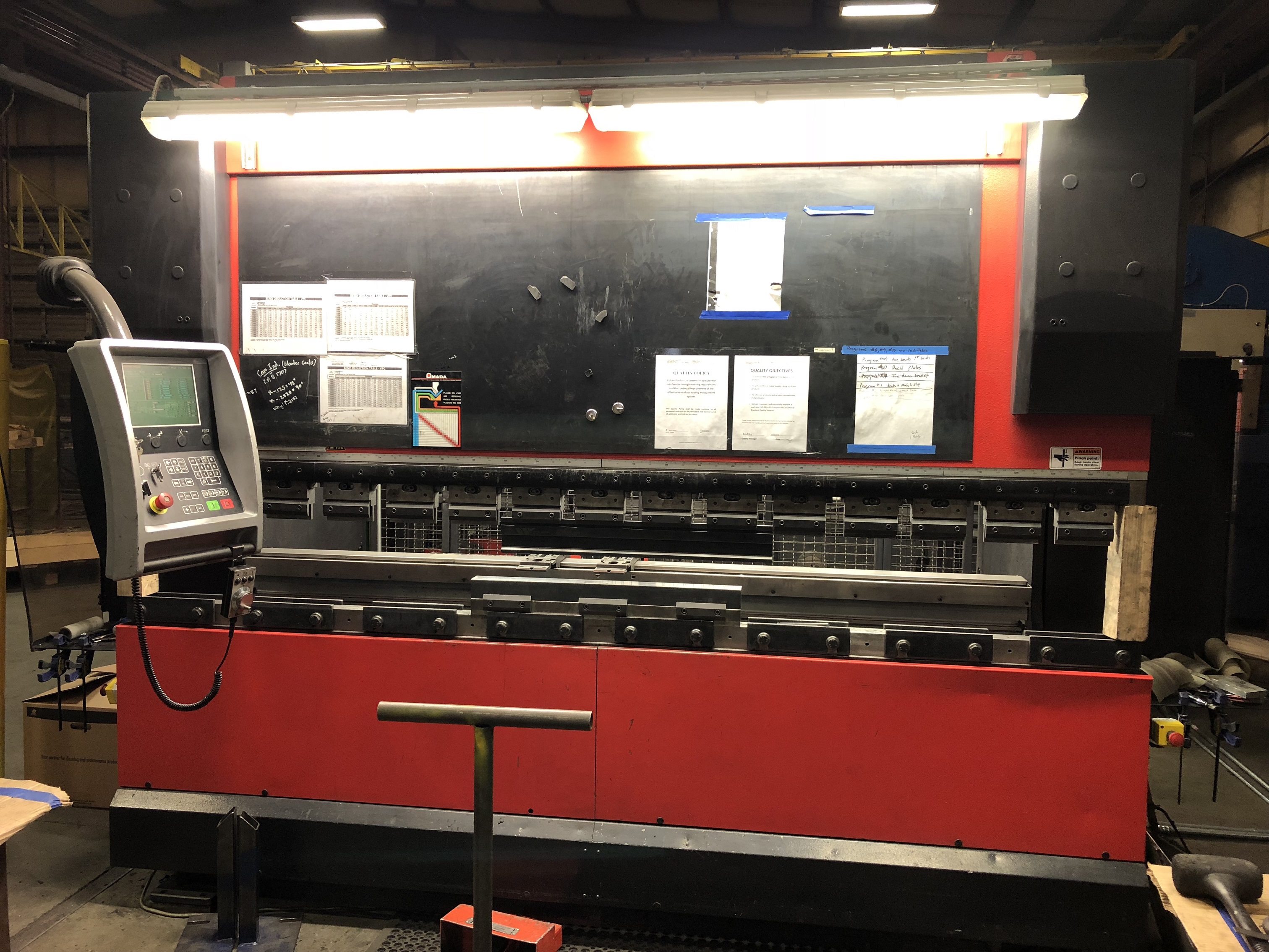 100 TON x 10' AMADA PRESS BRAKE, MODEL HFE 100-3 S, NEW 2006, 8" STROKE, NEW 2006