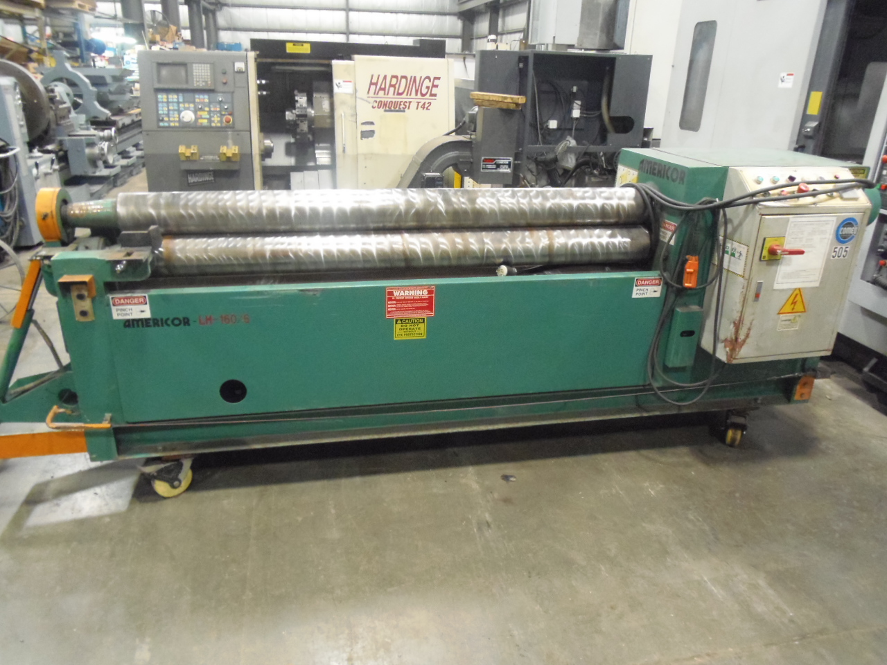 3/16" x 6' AMERICOR LH 160/6, PLATE BENDING ROLL, 3 ROLL, 6.3" ROLL DIAMETER, 2005