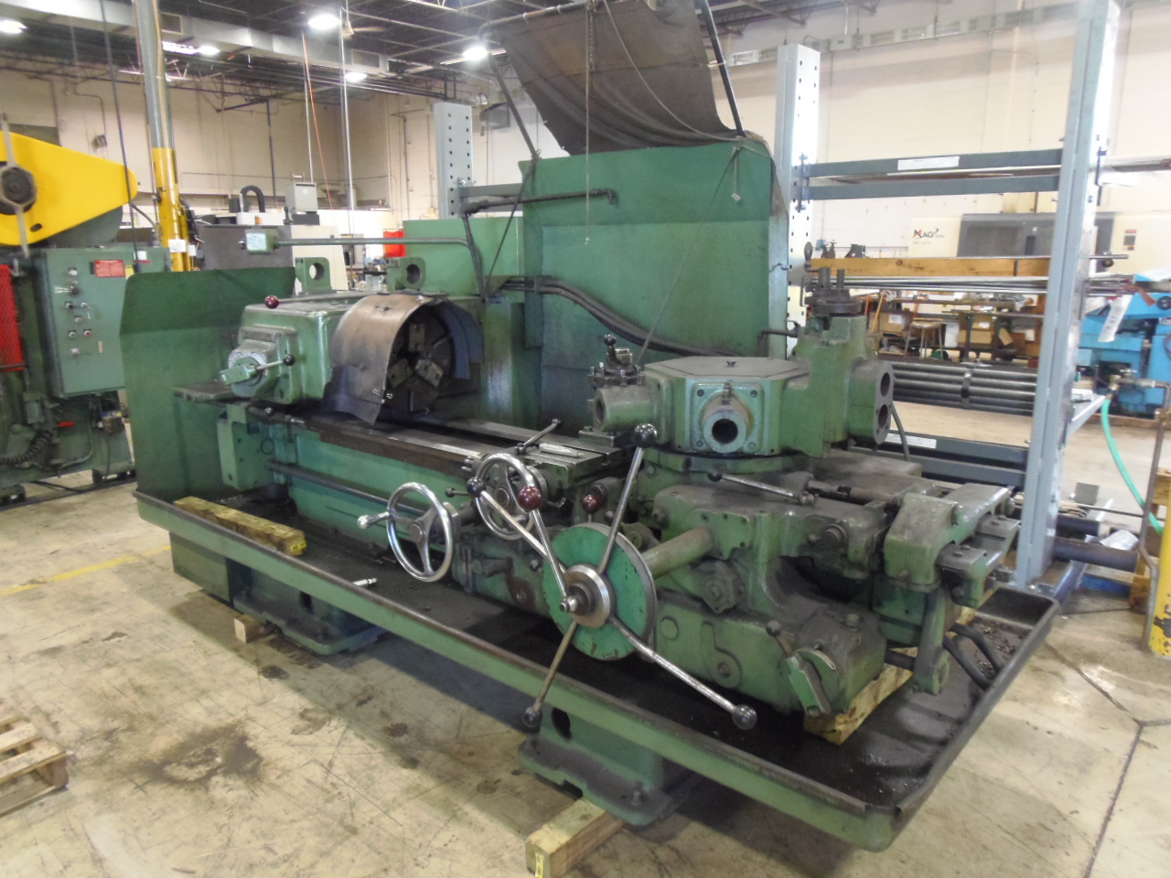 JONES & LAMSON 7A 4 1/2 TURRET LATHE, 15" 3 JAW CHUCK, 4.5" BAR CAP.