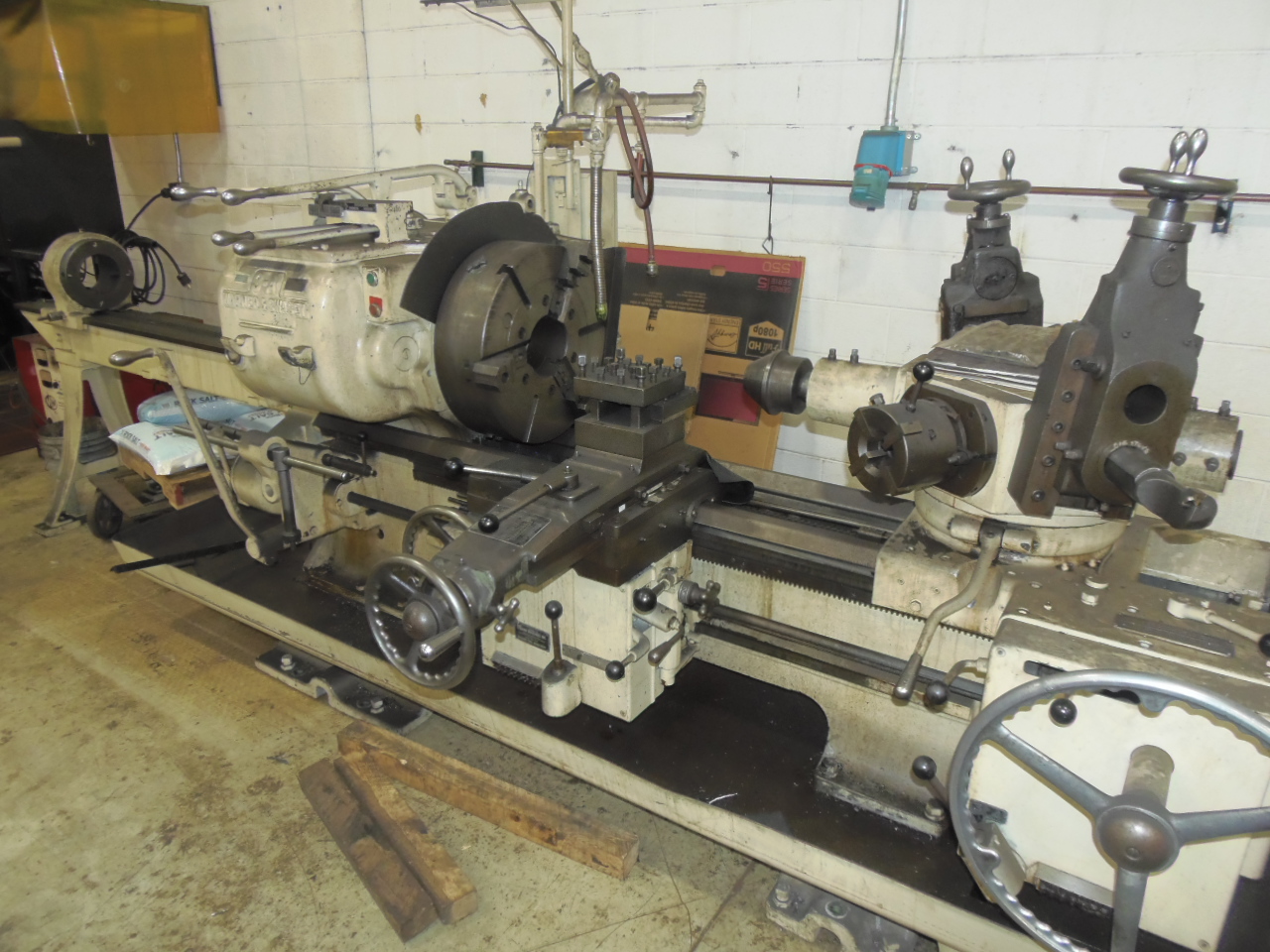 WARNER SWASEY TURRET LATHE, MODEL 3A, 21" 3-JAW CHUCK, BARFEED, 6.25" THRU HOLE