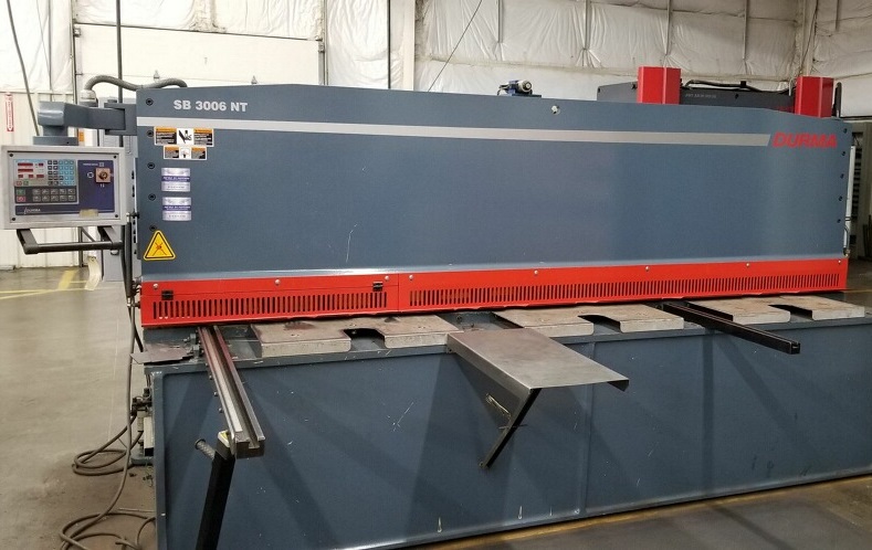 1/4" x 10 DURMA, NEW 2006, HYDRAULIC, SB3006 NT, FOPBG, BLADE GAP ADJ., ENC 100 CONTROL, 60" SQ. ARM, REAR PNEUMATIC THIN SHEET SUPPORT SYSTEM