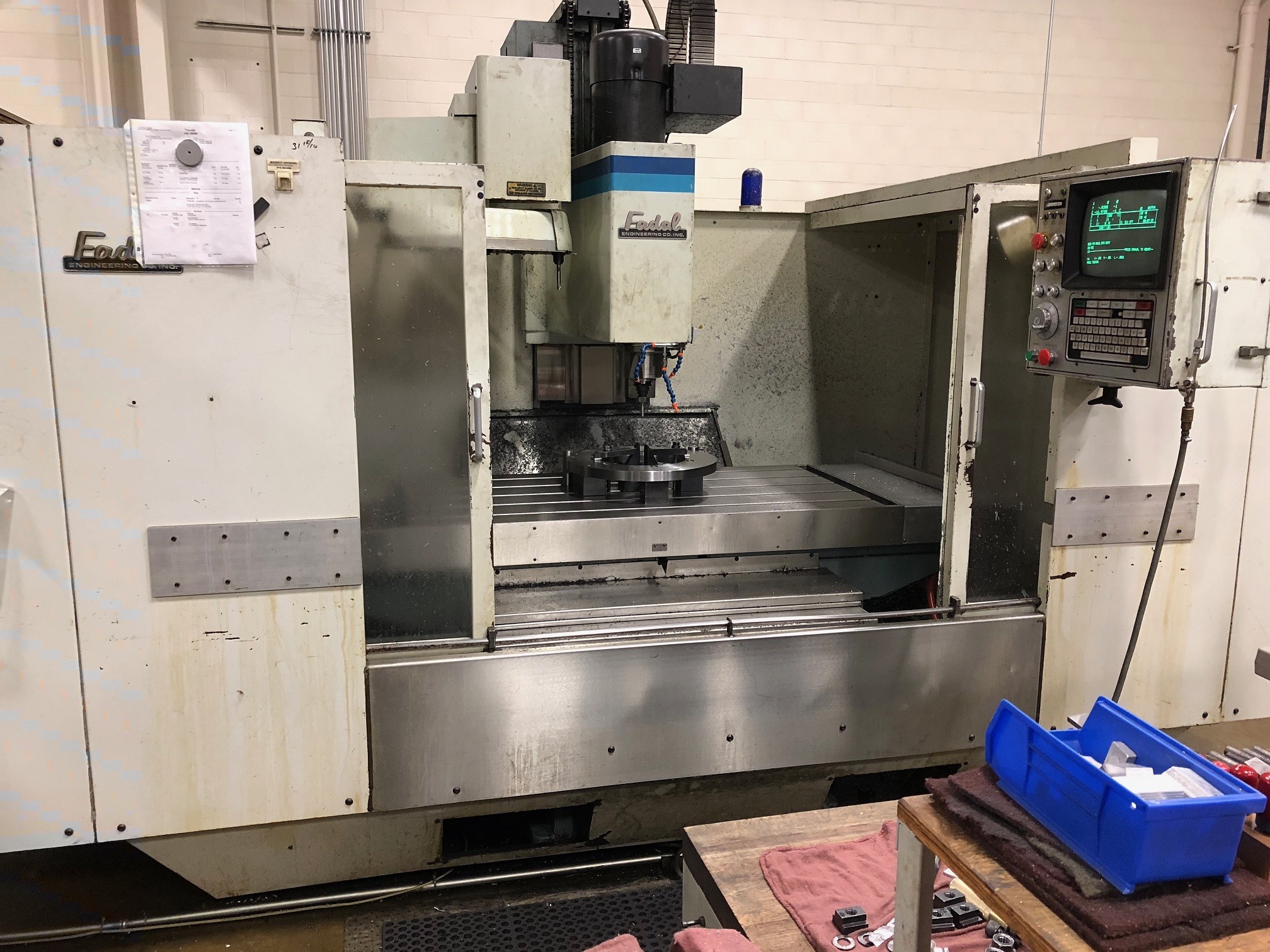 FADAL 6030 (907-1), 30" X 60" TRAVELS, HEC 88S CONTROL, NICE OUT OF MACHINE TOOL BUILDERS SHOP