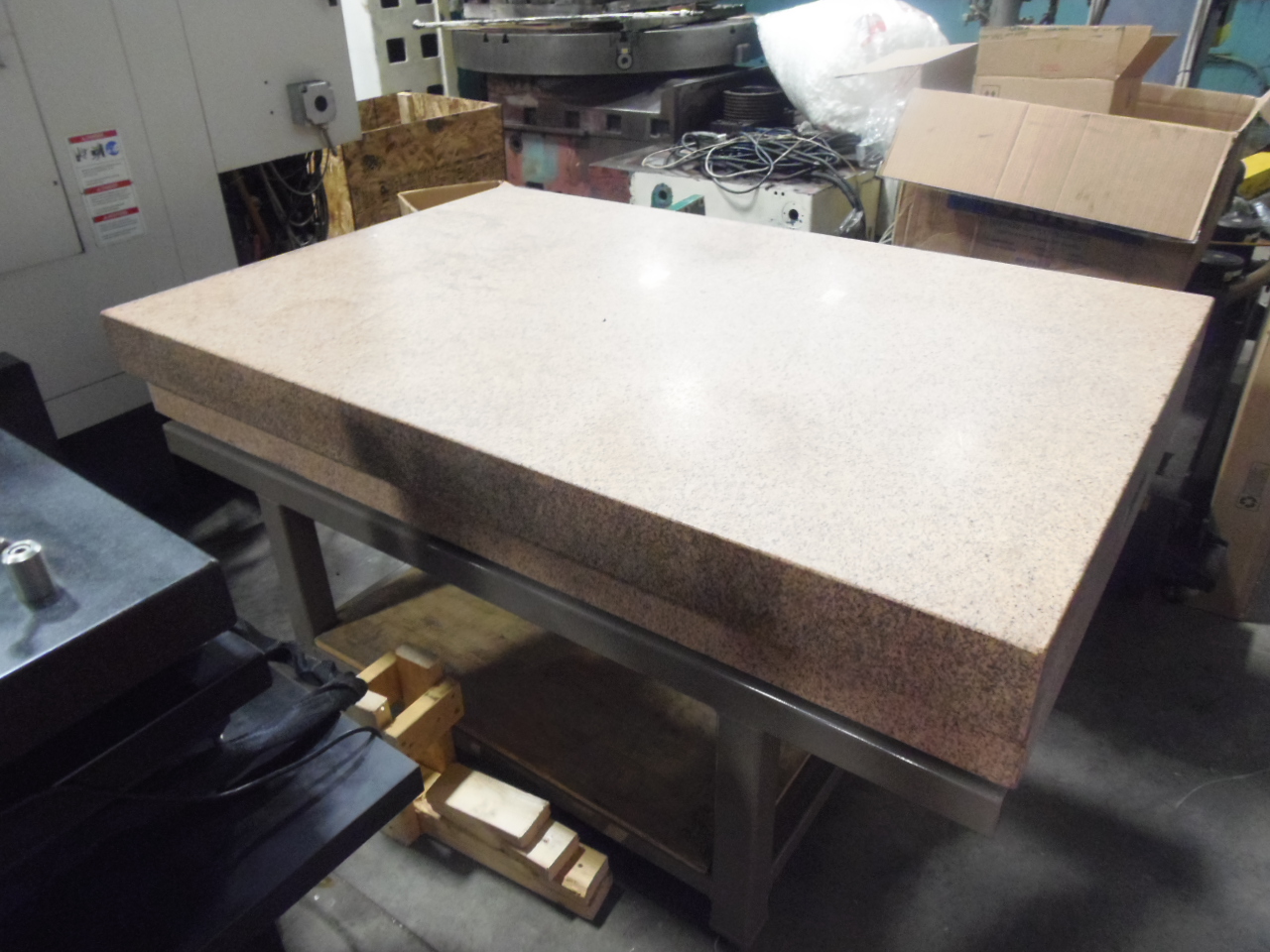4'X 6' X 10" STARRET GRADE A GRANITE INSPECTION TABLE WITH WELDED STAND. NEW 2010