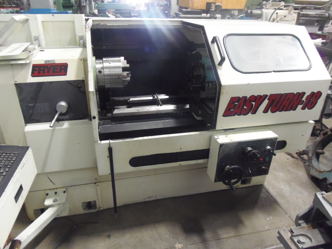 FRYER ET-18 CNC TEACH LATHE, 18" SWING, 40" CENTER DIST, 10" 3-JAW CHUCK, TAILSTOCK, 1999